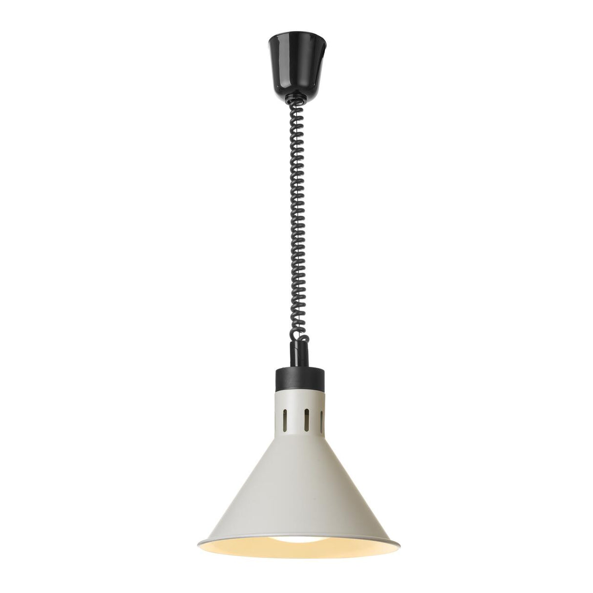 Lampa de caldura conica, HENDI, alba, diamaetru 275x(H)250mm, 230V/250W