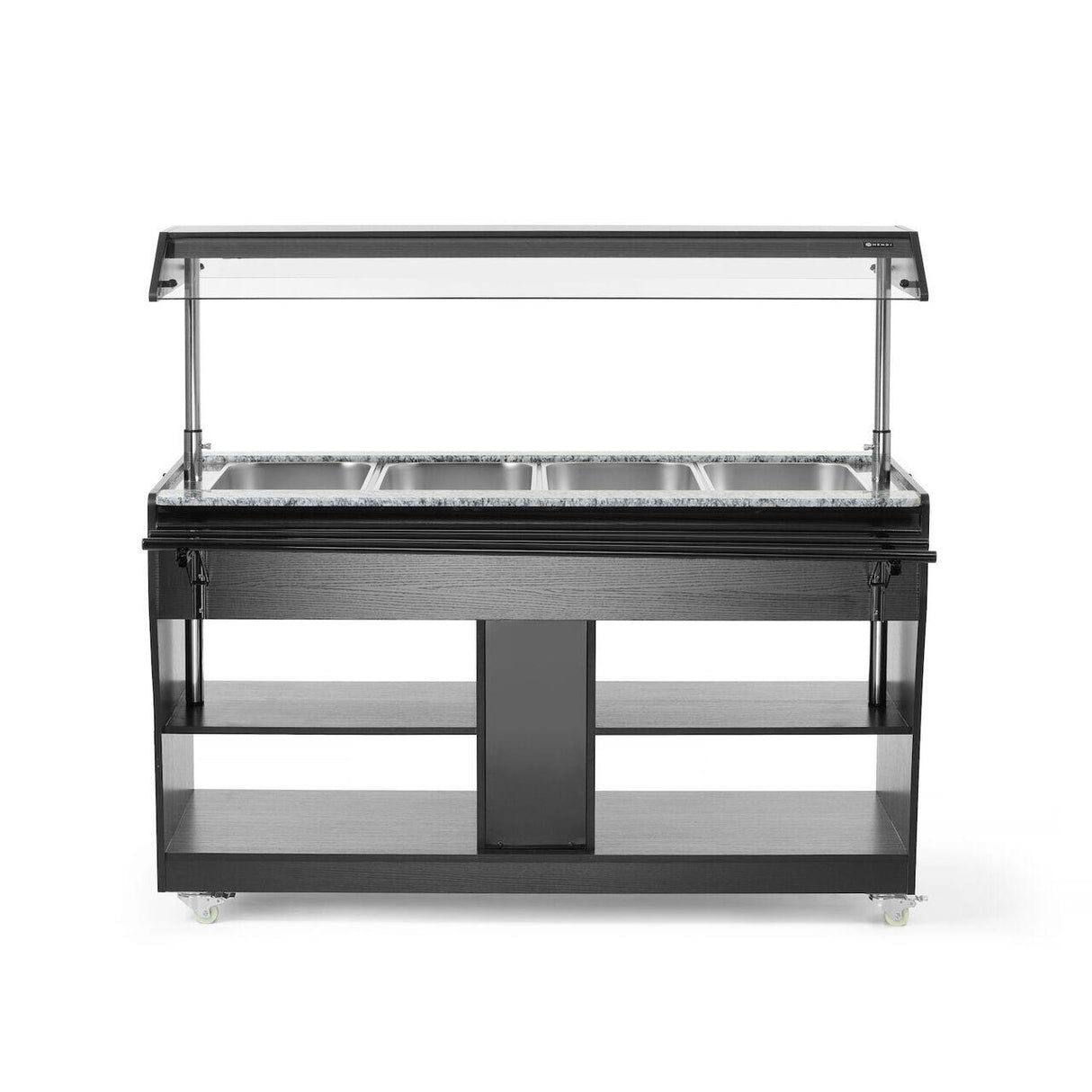 Carucior incalzire GN1/1 pentru bufet Hendi, capacitate 1490L, 2000w, 1490x765x(H)1370mm