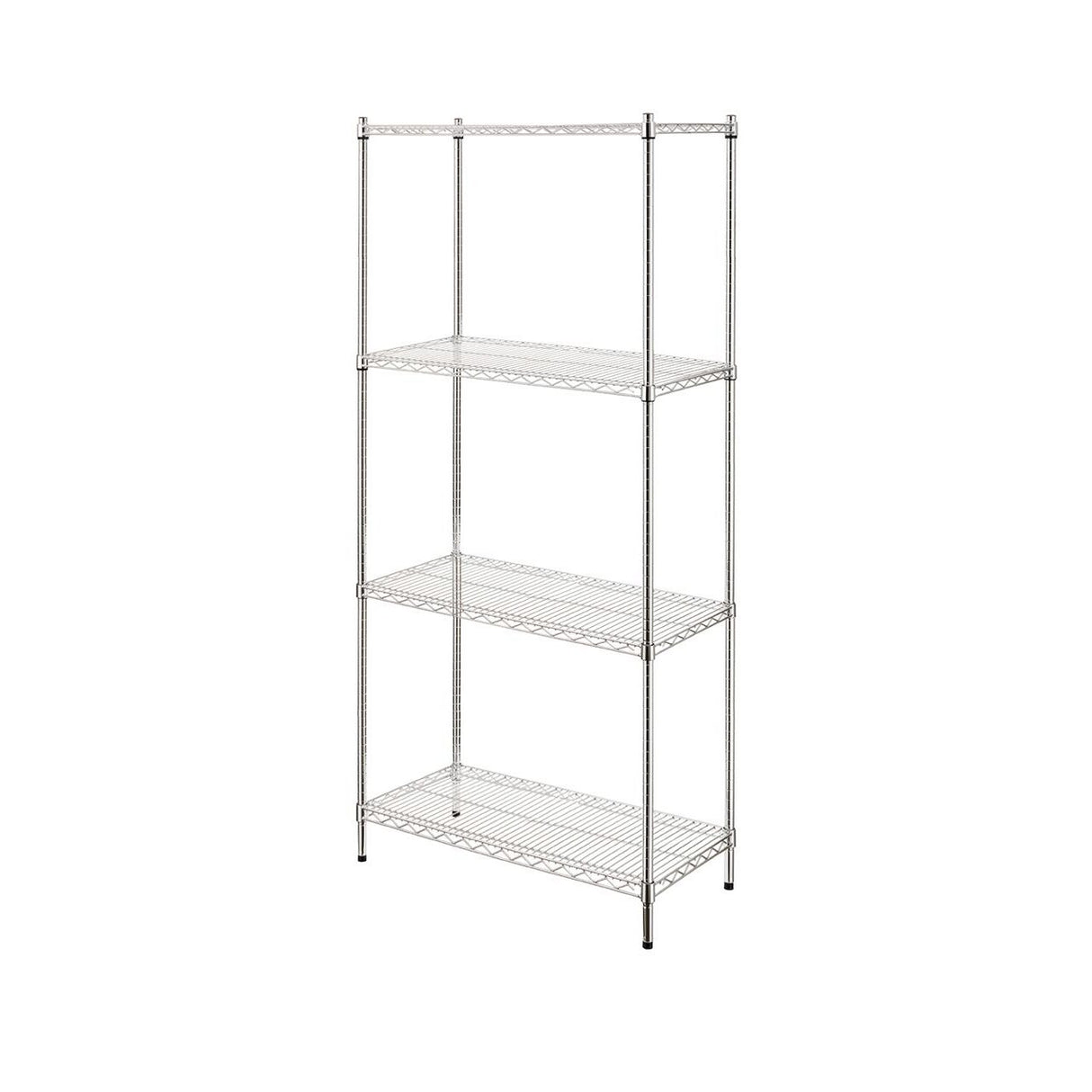 Raft metalic pentru depozitare cu 4 rafturi reglabile, sustine 125 kg/polita, Inox, 910x455x(H)1830 mm, Hendi