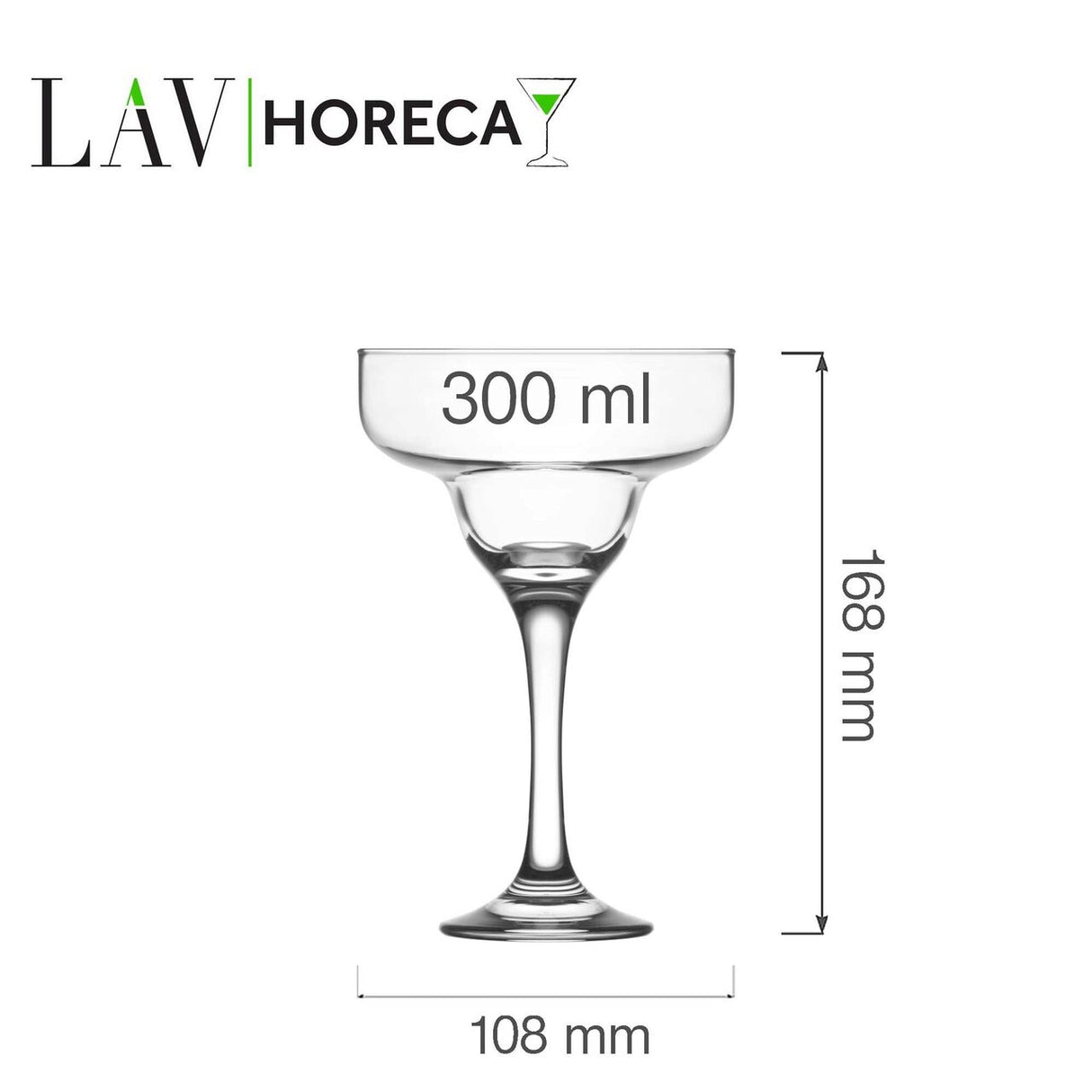 Pahar pentru margarita Sofia 300 ml, LAV