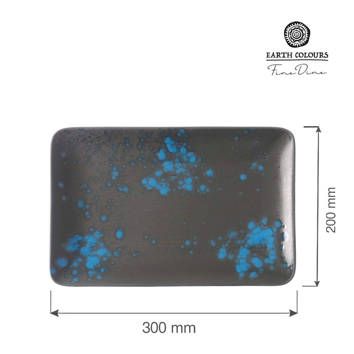 Platou dreptunghiular Flora 300x200 mm