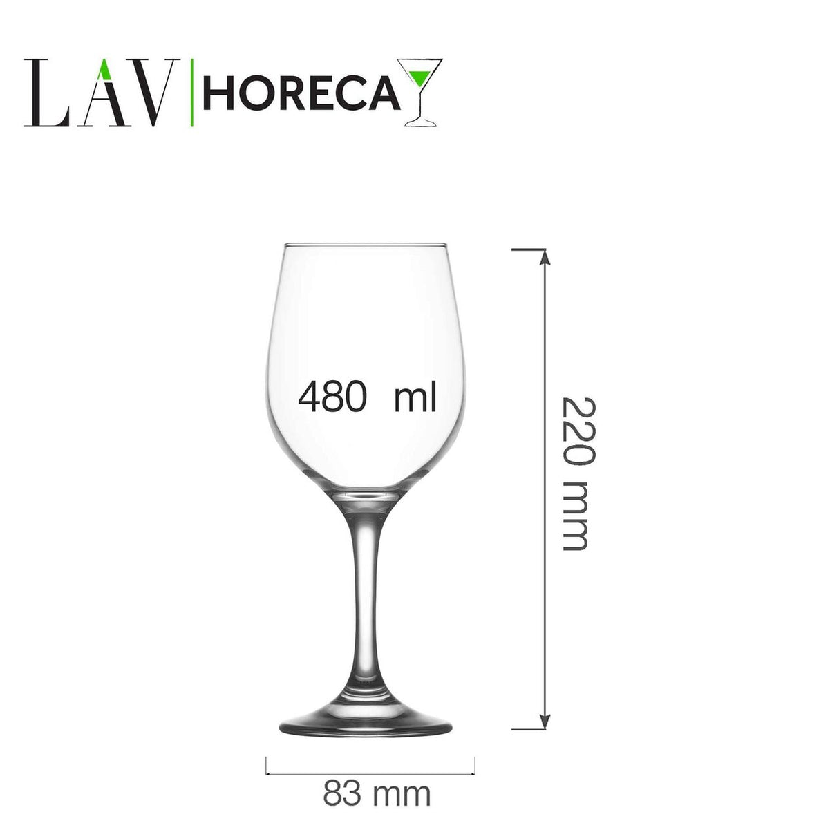 Pahar de vin Valencia 480 ml, LAV