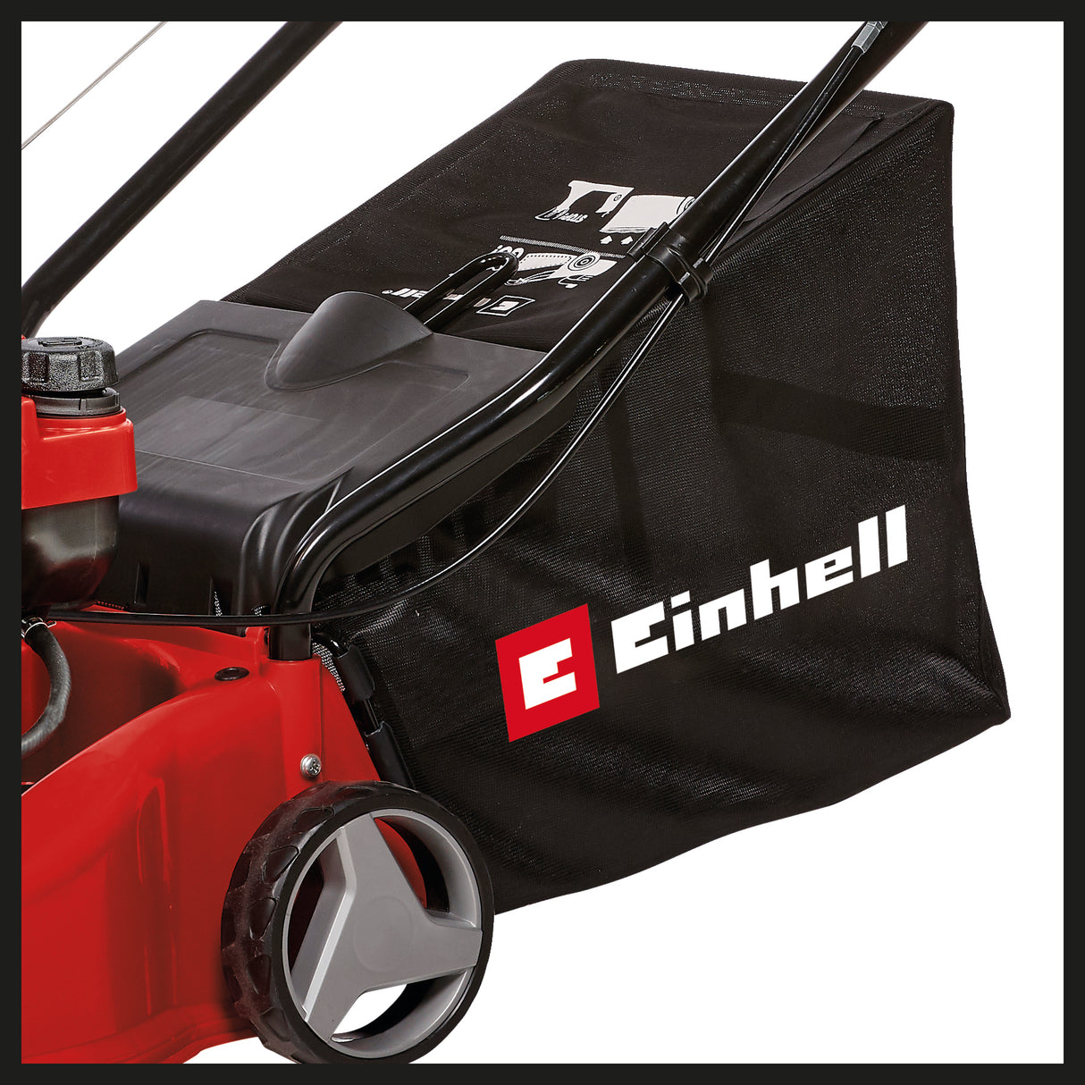 Einhell GC-PM 40/2 benzinmotoros fűnyíró (2 kW, 1 hengeres, 4 ütemű motor, 132 cm³ lökettérfogat, 45 literes gyűjtőzsák szintjelzővel, 40 cm vágási szélesség, 800 m²-ig ajánlott)