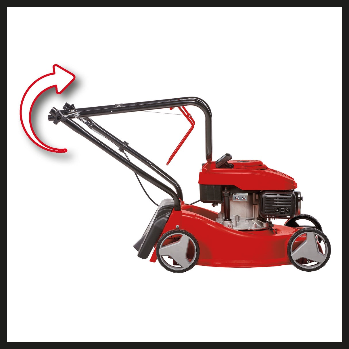 Einhell GC-PM 40/2 benzinmotoros fűnyíró (2 kW, 1 hengeres, 4 ütemű motor, 132 cm³ lökettérfogat, 45 literes gyűjtőzsák szintjelzővel, 40 cm vágási szélesség, 800 m²-ig ajánlott)