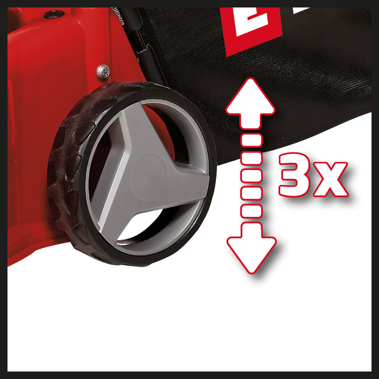 Einhell GC-PM 40/2 benzinmotoros fűnyíró (2 kW, 1 hengeres, 4 ütemű motor, 132 cm³ lökettérfogat, 45 literes gyűjtőzsák szintjelzővel, 40 cm vágási szélesség, 800 m²-ig ajánlott)