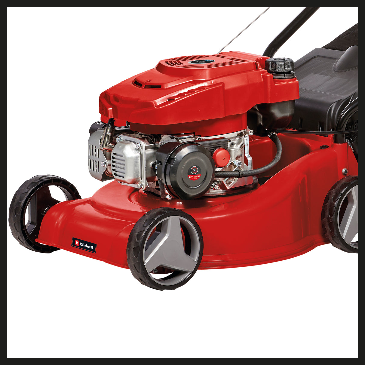 Einhell GC-PM 40/2 benzinmotoros fűnyíró (2 kW, 1 hengeres, 4 ütemű motor, 132 cm³ lökettérfogat, 45 literes gyűjtőzsák szintjelzővel, 40 cm vágási szélesség, 800 m²-ig ajánlott)