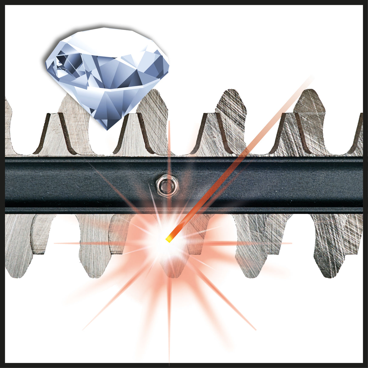 Eredeti sövényvágó tartozék a GE-LC 18 Li T akkus sövényvágóhoz, vágási hossz 40 cm, fogtávolság 16 mm
