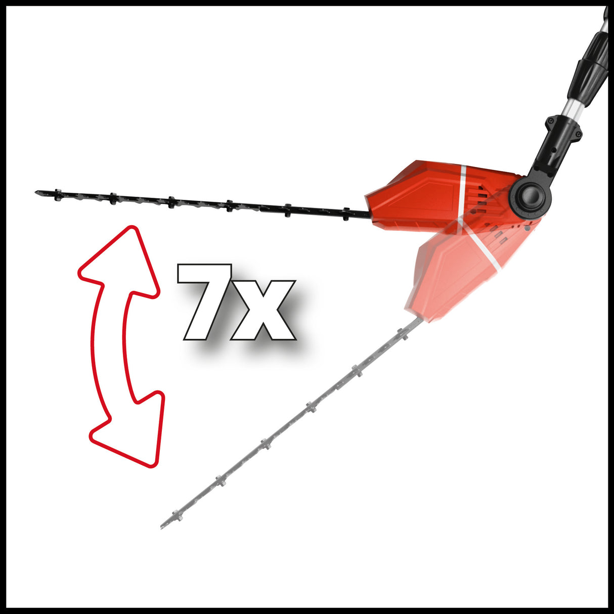 Einhell GE-HH 18/45 Li T-Solo Power X-Change akkus teleszkópos sövényvágó, Li-ion, 18 V, 45 cm-es késhossz, gyémántcsiszolt acélpenge, akkumulátor és töltő nélkül