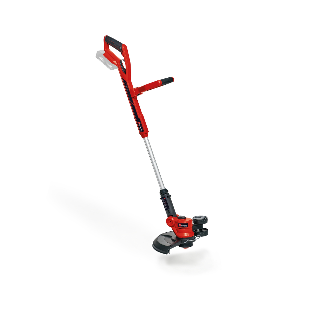 Trimmer de tuns iarba/gazon pe acumulator Einhell GE-CT 18/30 Li-Solo Power X-Change (Li-ion, 18 V, latime de taiere 30 cm, cap motor rotativ si inclinabil la 90°, inclusiv bobina de ata, fara acumulator sau incarcator