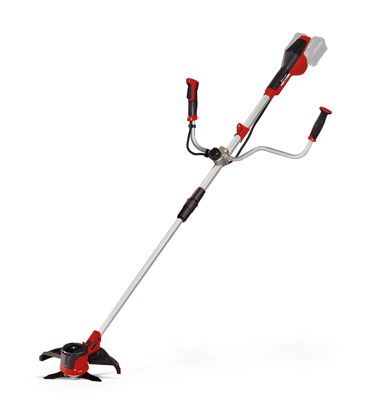 Trimmer pentru tuns iarba/gazon pe acumulator Einhell Agillo 36/255 BL PXC Li-ion, 2 x 18 V, motor frontal fara perii, control electronic al vitezei, ax divizat, fara acumulator si incarcator