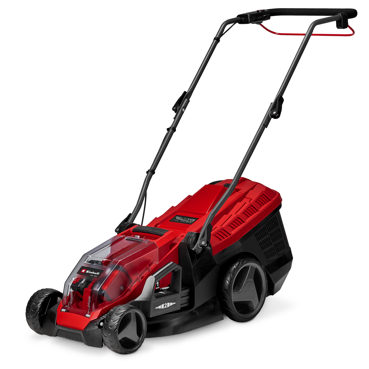 Einhell GE-CM 36/36 Li (PXC) akkus fűnyíró, lítium-ion akkumulátorral, szénkefe nélküli motorral, 6 fokozatú vágási magasságállítással, 2 db 4,0 Ah-s újratölthető akkumulátorral + 2 db töltővel