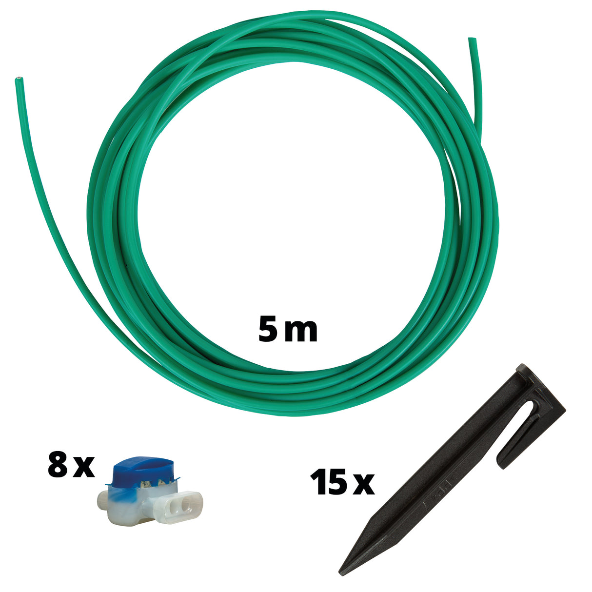 Kit de reparatii original Einhell pentru masini robotizate de tuns iarba, accesorii pentru masini robotizate de tuns iarba, pentru reglarea zonei de tuns iarba si pentru repararea cablului de delimitare, inclusiv blocuri terminale, cablu si cuie