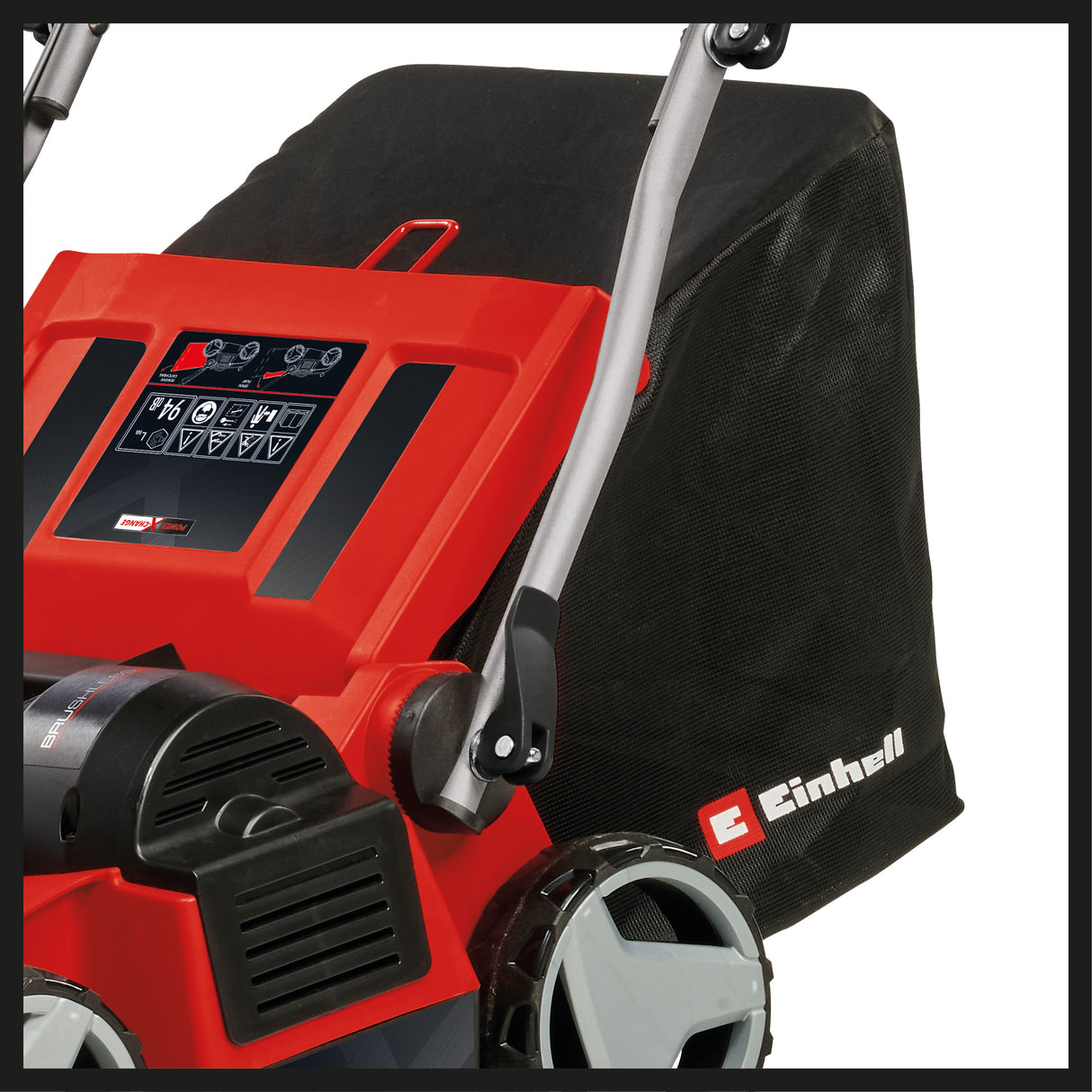 Scarificator/aerator pe acumulator Einhell GE-SA 36/35 Li-Solo Power X-Change (Li-ion, 36 V, motor fara perii, rola cu lame de 35 cm, sac de colectare de 28 l, adancime de lucru reglabila, fara acumulator sau incarcator