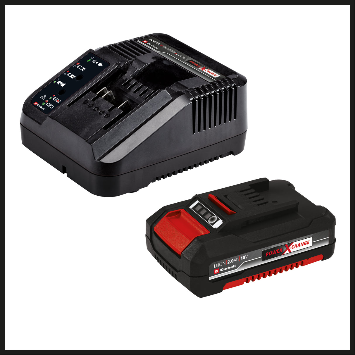 Einhell GC-CC 18 Li Kit Power X-Change akkus járdatisztító (18 V, állítható teleszkópos nyél, csere kefék, 2.0 Ah újratölthető akkumulátorral és töltővel)