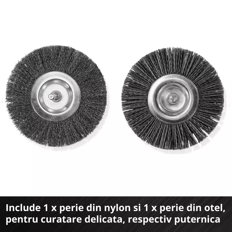 Masina de curatat rosturi pe acumulator Einhell GE-CC 18/110 Li E-Solo Power X-Change,18 V, bara telescopica, maner suplimentar, roata de ghidare reglabila, inclusiv 2 perii, fara baterie - imagine 7