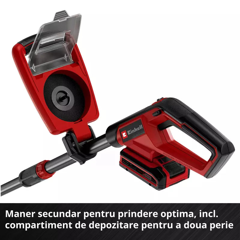 Masina de curatat rosturi pe acumulator Einhell GE-CC 18/110 Li E-Solo Power X-Change,18 V, bara telescopica, maner suplimentar, roata de ghidare reglabila, inclusiv 2 perii, fara baterie - imagine 10