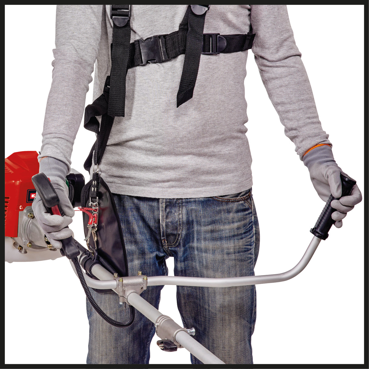 Einhell GC-BC 30/1 I AS benzinmotoros bozótvágó, 1 kW, 2 ütemű motor alacsony rezgéssel, digitális gyújtással, alumínium fogantyú/kerékpár fogantyú vezérlőkkel, beleértve a 3 fogú pengét és a dupla damilos orsót