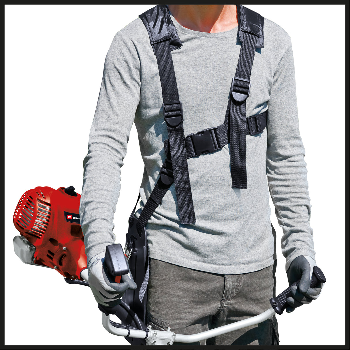 Einhell GC-BC 30/1 I AS benzinmotoros bozótvágó, 1 kW, 2 ütemű motor alacsony rezgéssel, digitális gyújtással, alumínium fogantyú/kerékpár fogantyú vezérlőkkel, beleértve a 3 fogú pengét és a dupla damilos orsót