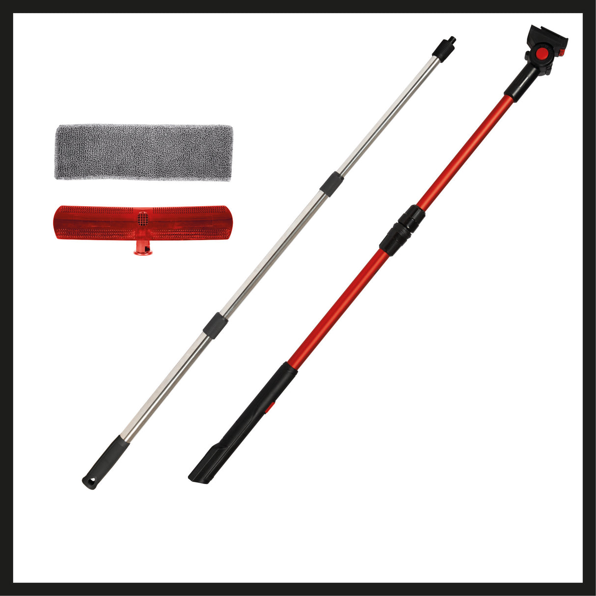 Einhell BRILLIANTO teleszkópos tisztítópálca készlet (a BRILLIANTO akkus ablaktisztítóhoz alkalmas, 2 db folyamatosan kihúzható teleszkópos tisztítópálca, mikroszálas betéttel együtt)