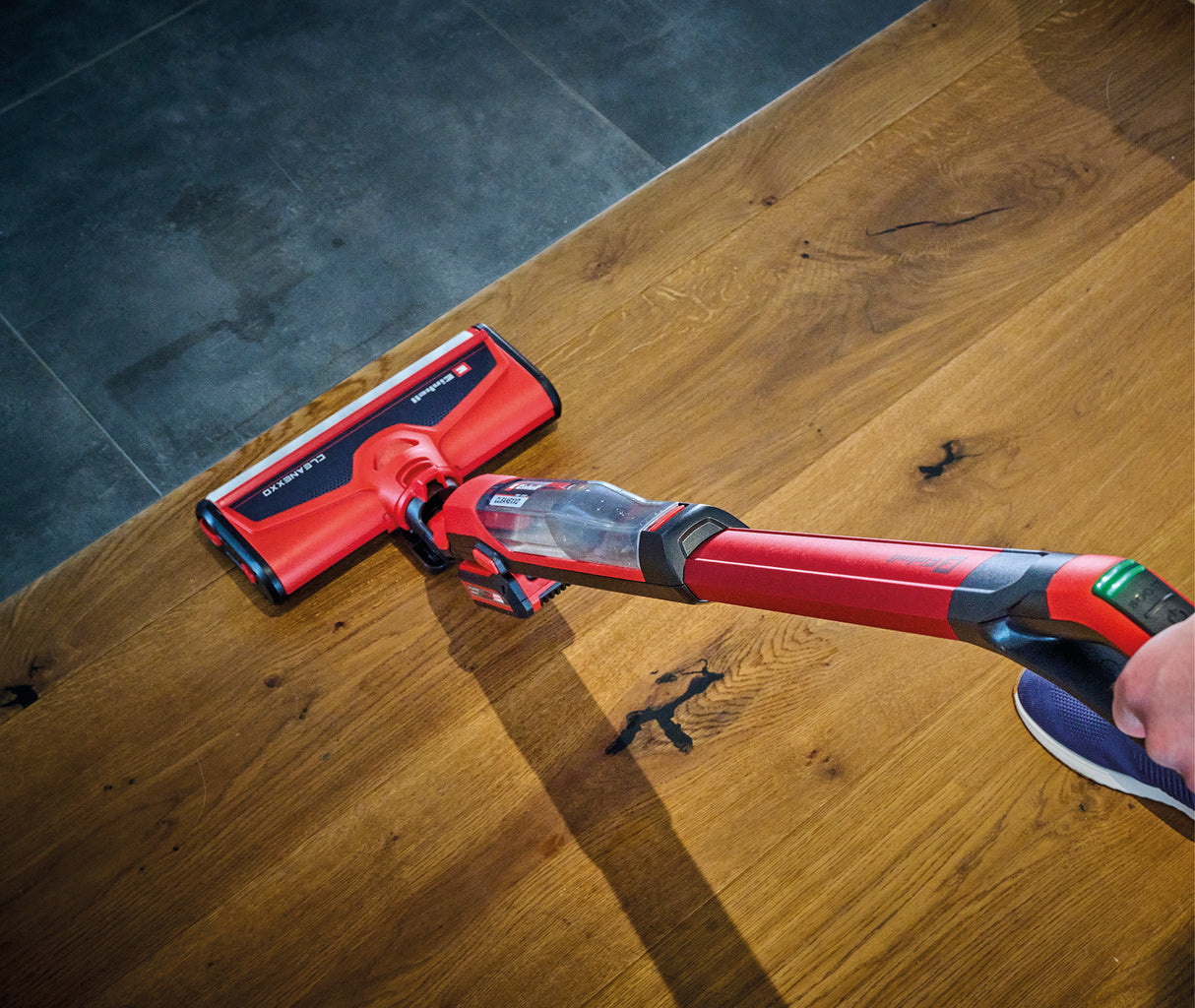 Einhell CLEANEXXO Power X-Change akkus keménypadló-súroló (18 V, kefehenger 290 mm, BOOST üzemmód, öntisztító funkció, állítható vízellátás, akkumulátor nélkül)