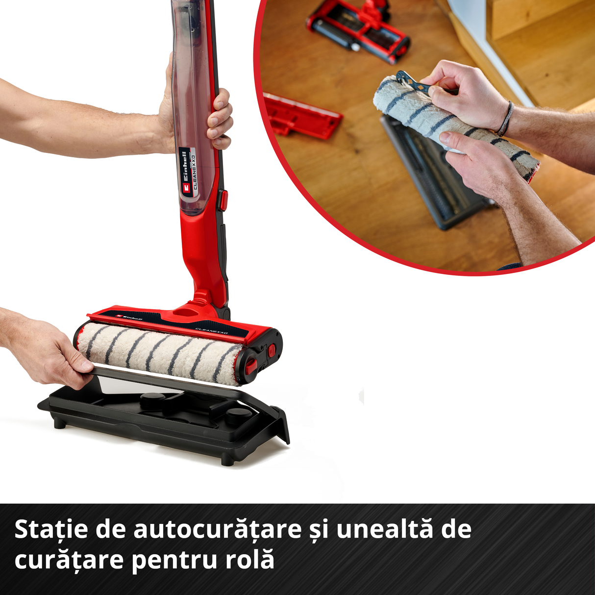 Einhell CLEANEXXO Power X-Change akkus keménypadló-súroló (18 V, kefehenger 290 mm, BOOST üzemmód, öntisztító funkció, állítható vízellátás, akkumulátor nélkül)