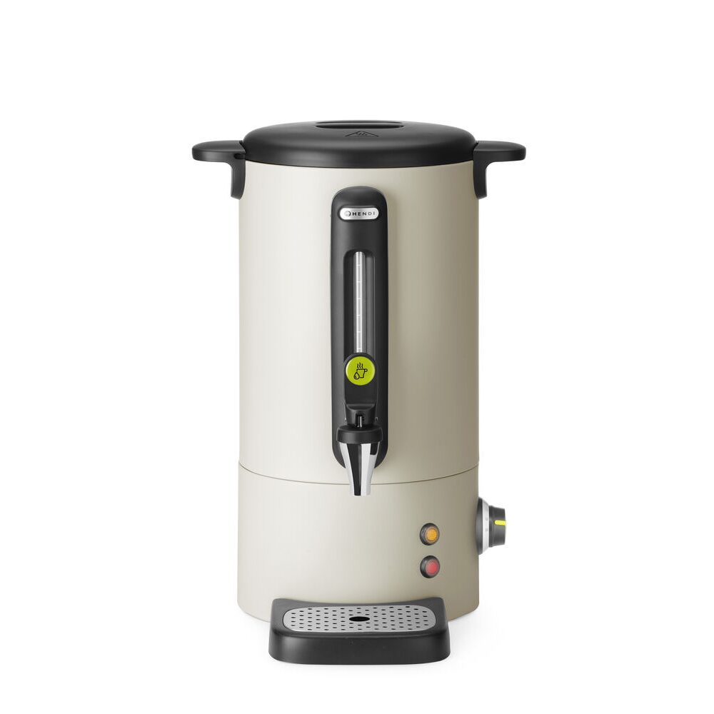 Boiler pentru bauturi calde alb mat 9 l, HENDI Uniq, Design de Bronwasser, 220-240V/950W, 307x330x(H)450mm