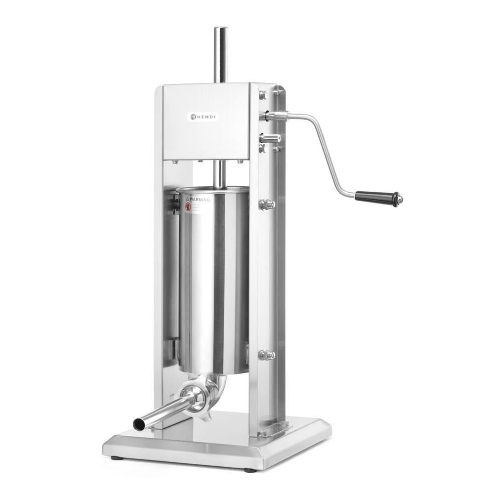 Aparat umplut carnati profesional, capacitate 5 kg, Hendi Profi Line, inox, 4 palnii incluse