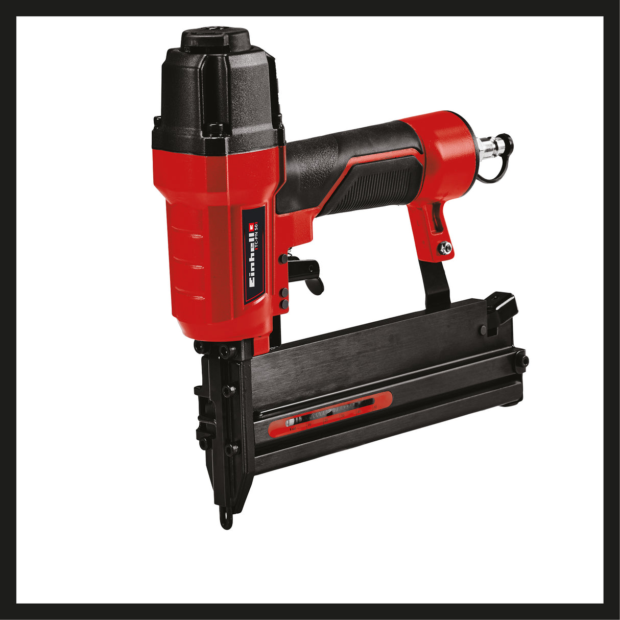 Capsator pneumatic Einhell TC-PN 50, capsator si cuie combinate 2 in 1, varf de siguranta, incl. 1.500 de capse si 2.000 de cuie, recipient de ulei (fara ulei), niplu de dozare, geanta de transport