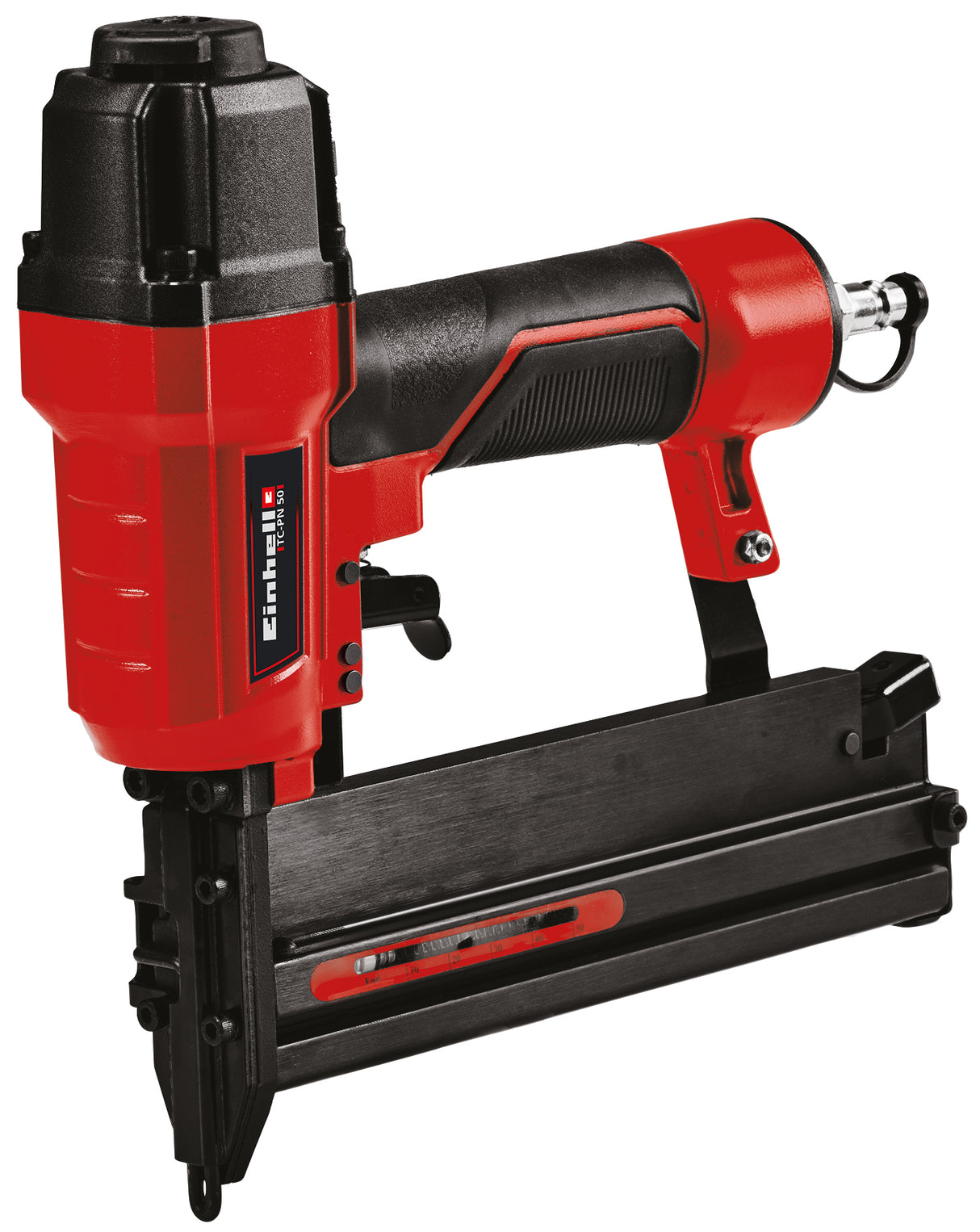 Capsator pneumatic Einhell TC-PN 50, capsator si cuie combinate 2 in 1, varf de siguranta, incl. 1.500 de capse si 2.000 de cuie, recipient de ulei (fara ulei), niplu de dozare, geanta de transport