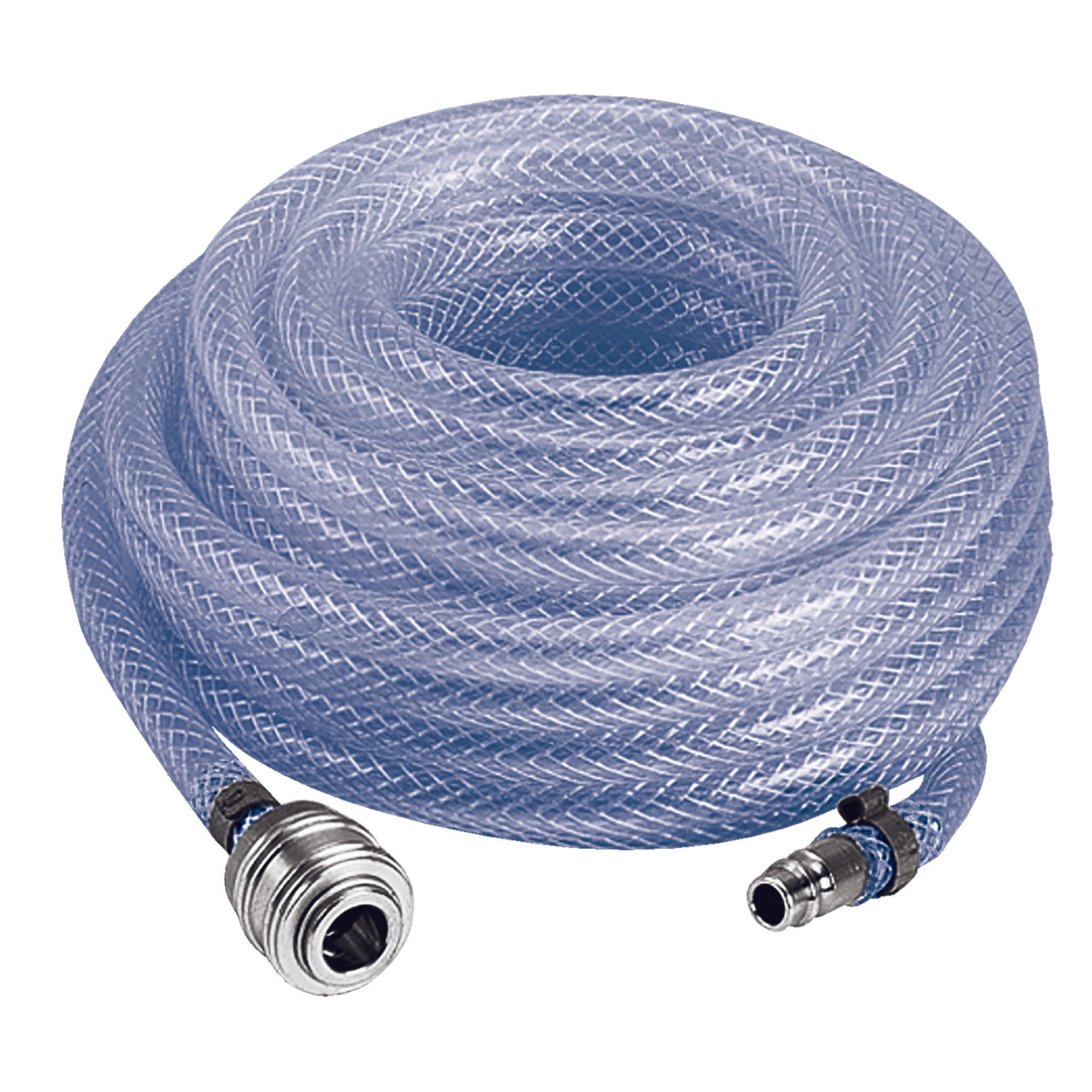 Furtun tesut original Einhell 10 m (accesorii pentru compresor, lungime 10 m, diametru interior 6 mm, filet interior R 1/4'', fabricat din tesatura PVC, presiune de lucru max. 15 bar)