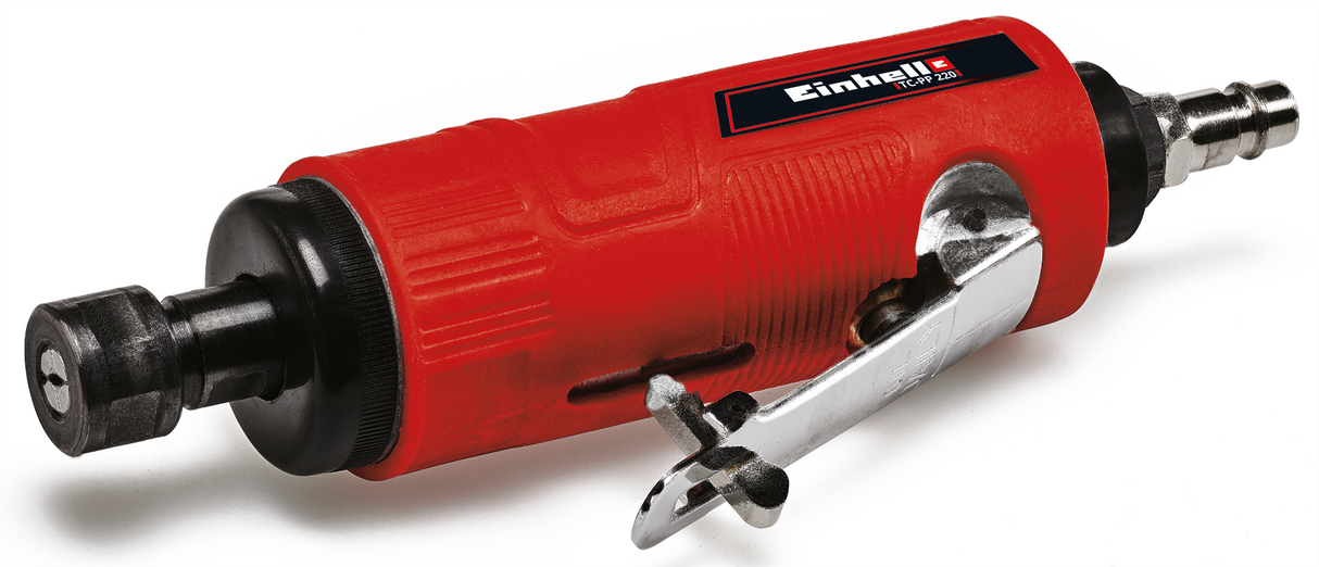 Polizor pneumatic cu stift Einhell TC-PP 220, instrument pneumatic pentru slefuire, lustruire, gravare si debavurare, incl. 10 pietre de slefuit, sticla de ulei goala, geanta de transport si depozitare