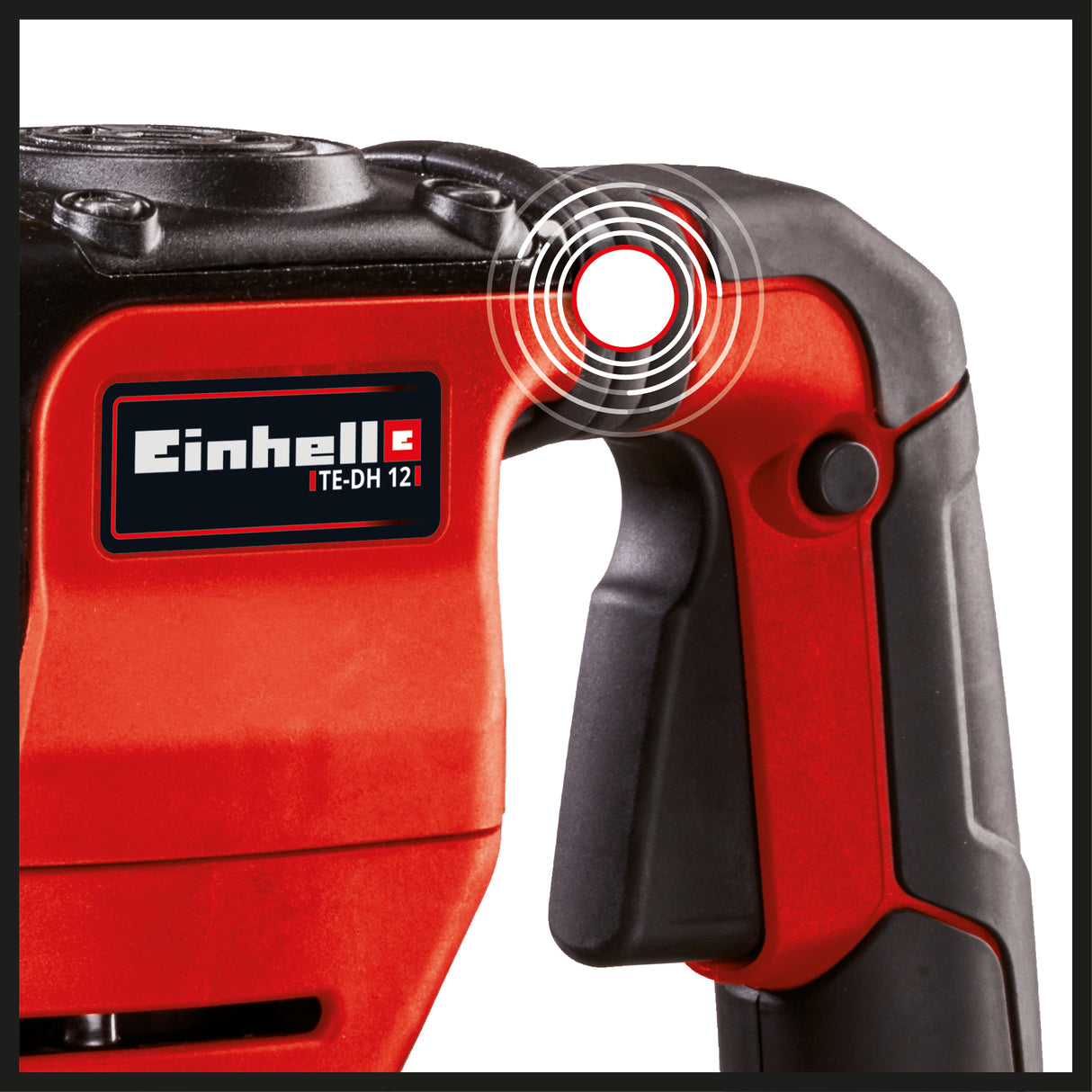 Einhell TE-DH 12 bontókalapács (1050 W, 4100 fordulat/perc ütésszám, 12 joule ütésteljesítmény, SDS-max tokmány, 4 m gumikábel, éles és lapos vésővel, E-Box-szal együtt)