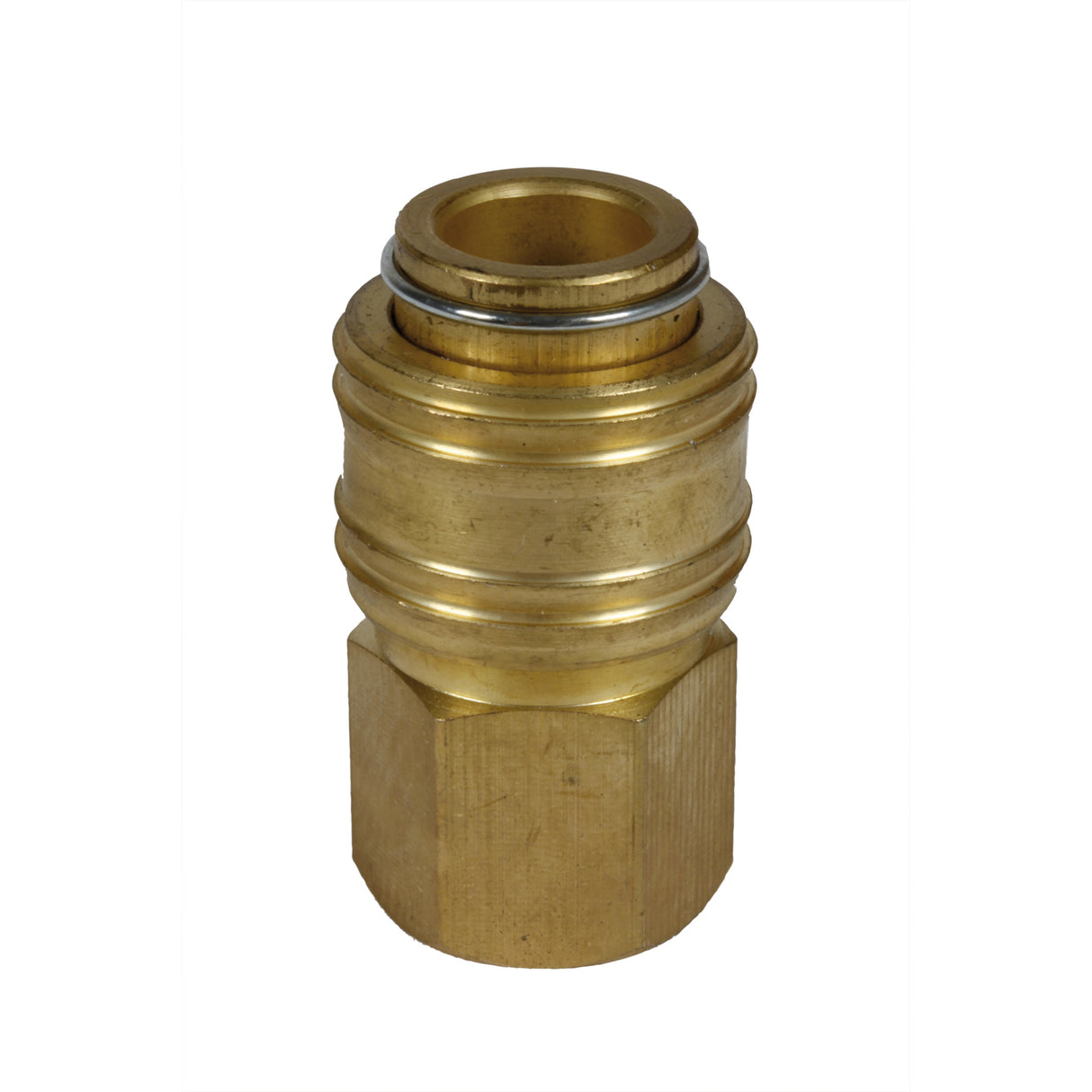 Cupla rapida originala Einhell R 3/8 inch filet interior (accesorii compresor, filet interior, din alama robusta, pentru furtunuri de aer comprimat)