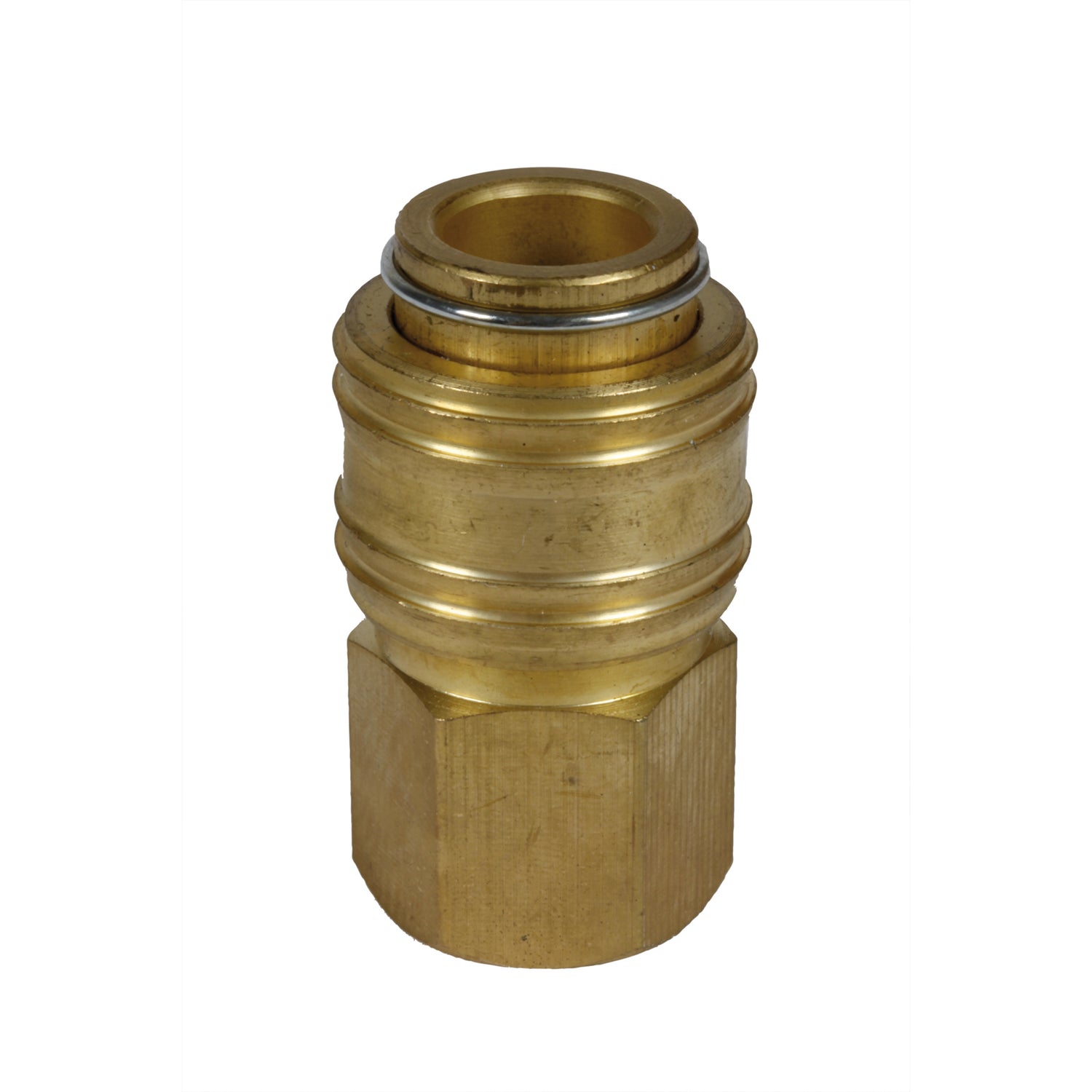 Cupla rapida originala Einhell R 3/8 inch filet interior (accesorii compresor, filet interior, din alama robusta, pentru furtunuri de aer comprimat)