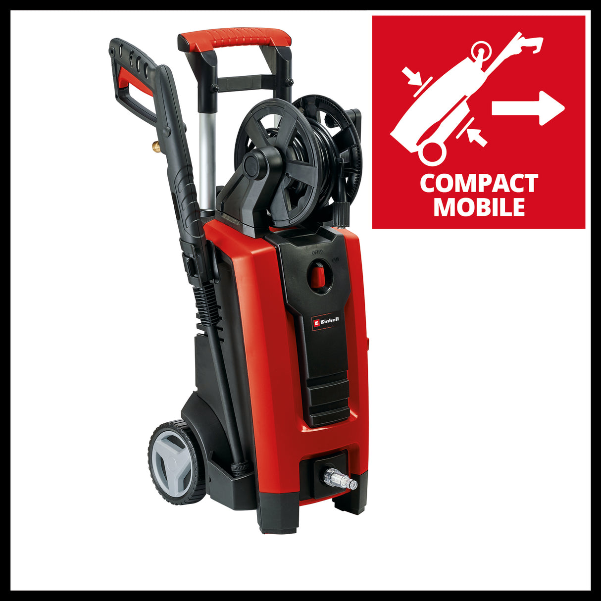 Einhell TE-HP 140 nagynyomású tisztító/mosó (1900 W, max. 140 bar, moduláris gyorscsatlakozó rendszer, magasnyomású tömlővel, pisztollyal, lándzsával, különféle fúvókákkal, kefével, mosótartállyal együtt)