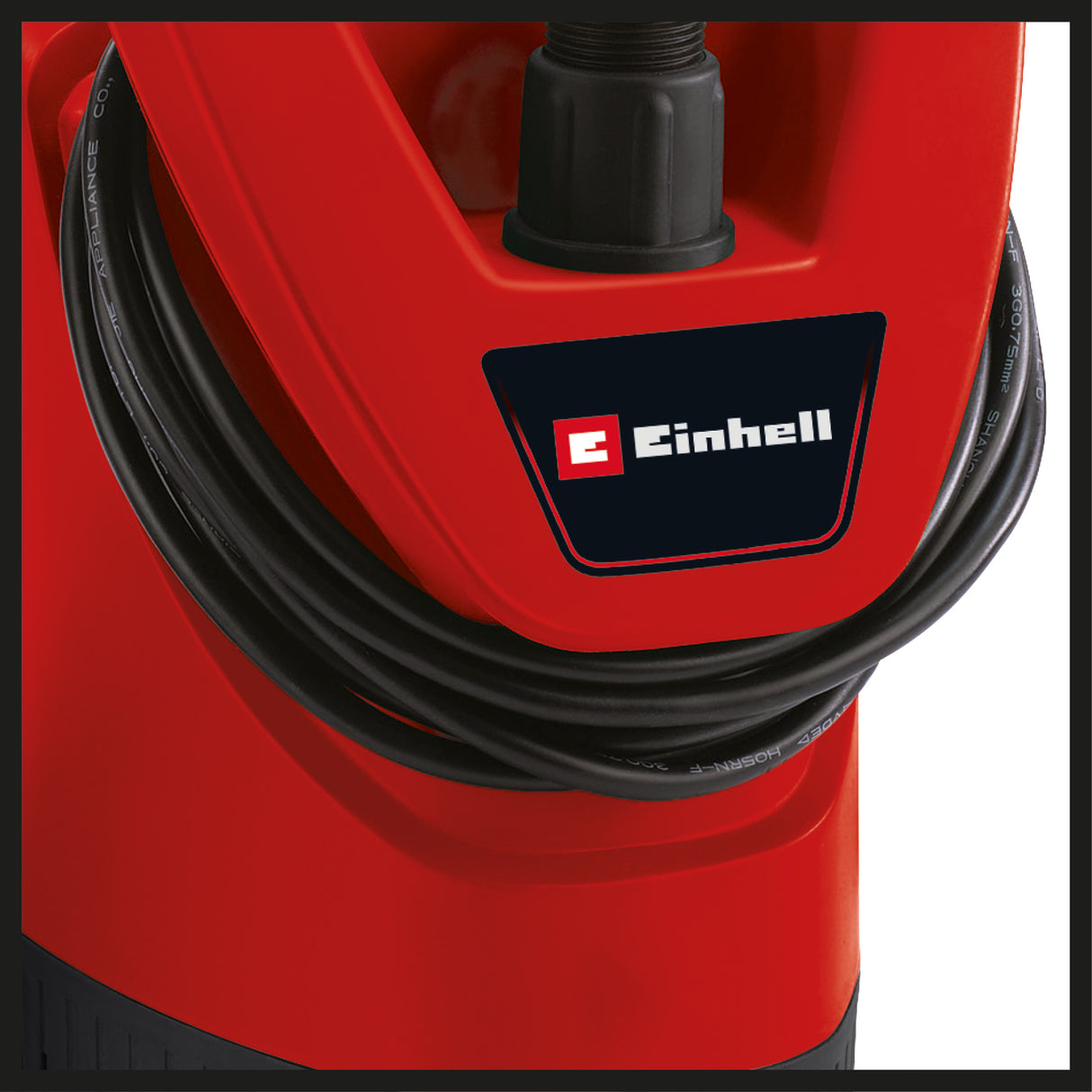 Einhell GE-SP 3546 RB búvárszivattyú, 350 W, maximális idegen testméret 2,5 mm, maximális áramlási sebesség 4,6 l/h, maximális szállítási magasság 11 m, úszó fokozatmentesen állítható kapcsolóval, műanyag szivattyúház