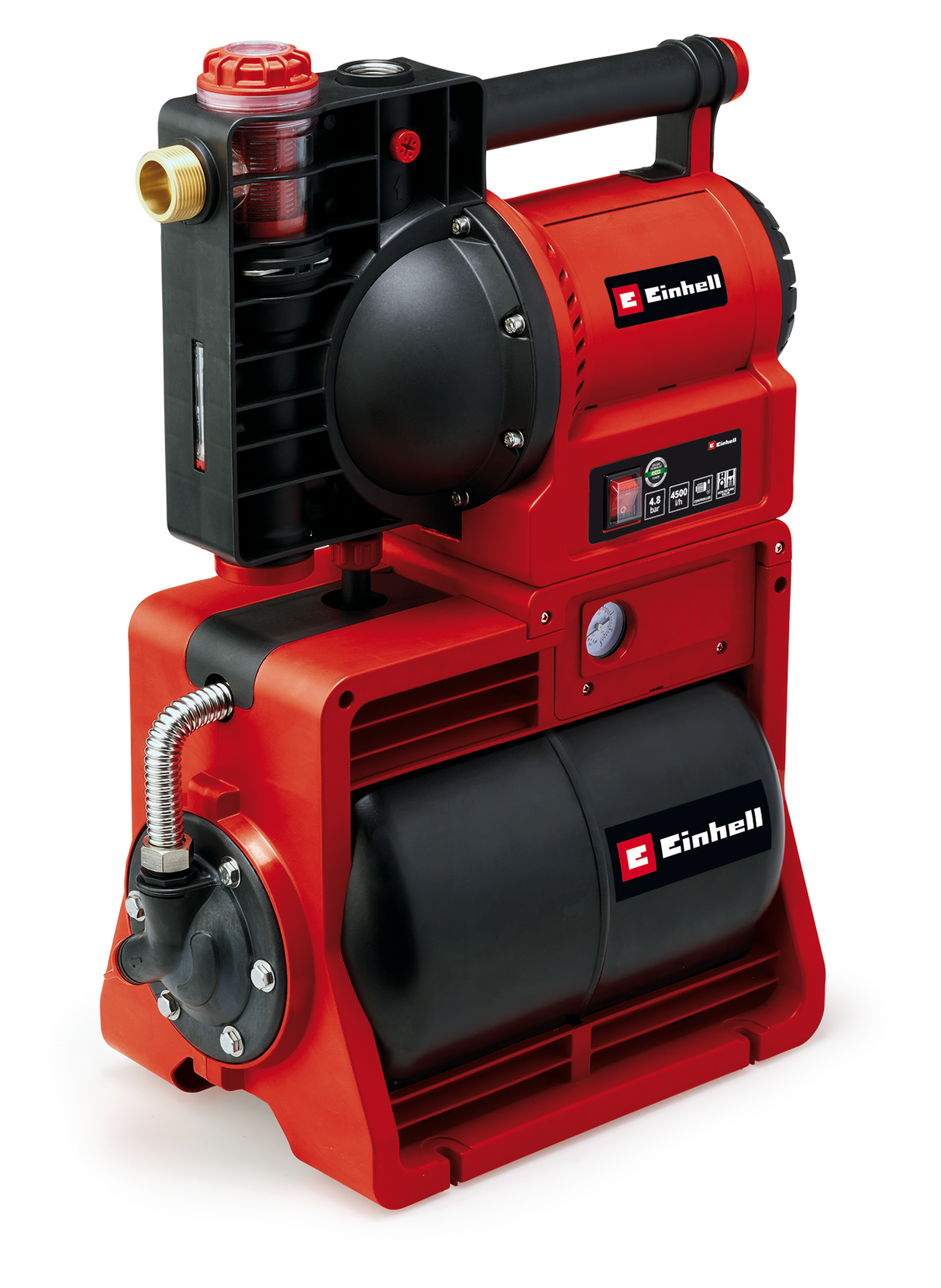 Hidrofor Einhell GE-WW 1145 ECO (1.100 W, rezervor de 20 l, indicator de umplere cu apa/murdarie/aspiratie, protectie la inghet/termic, prefiltru cu supapa de sens unic