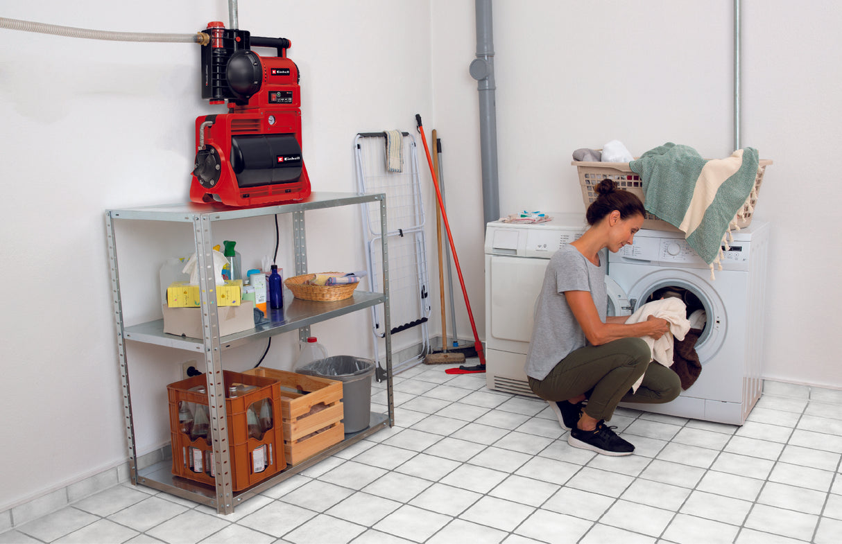 Hidrofor Einhell GE-WW 1145 ECO (1.100 W, rezervor de 20 l, indicator de umplere cu apa/murdarie/aspiratie, protectie la inghet/termic, prefiltru cu supapa de sens unic