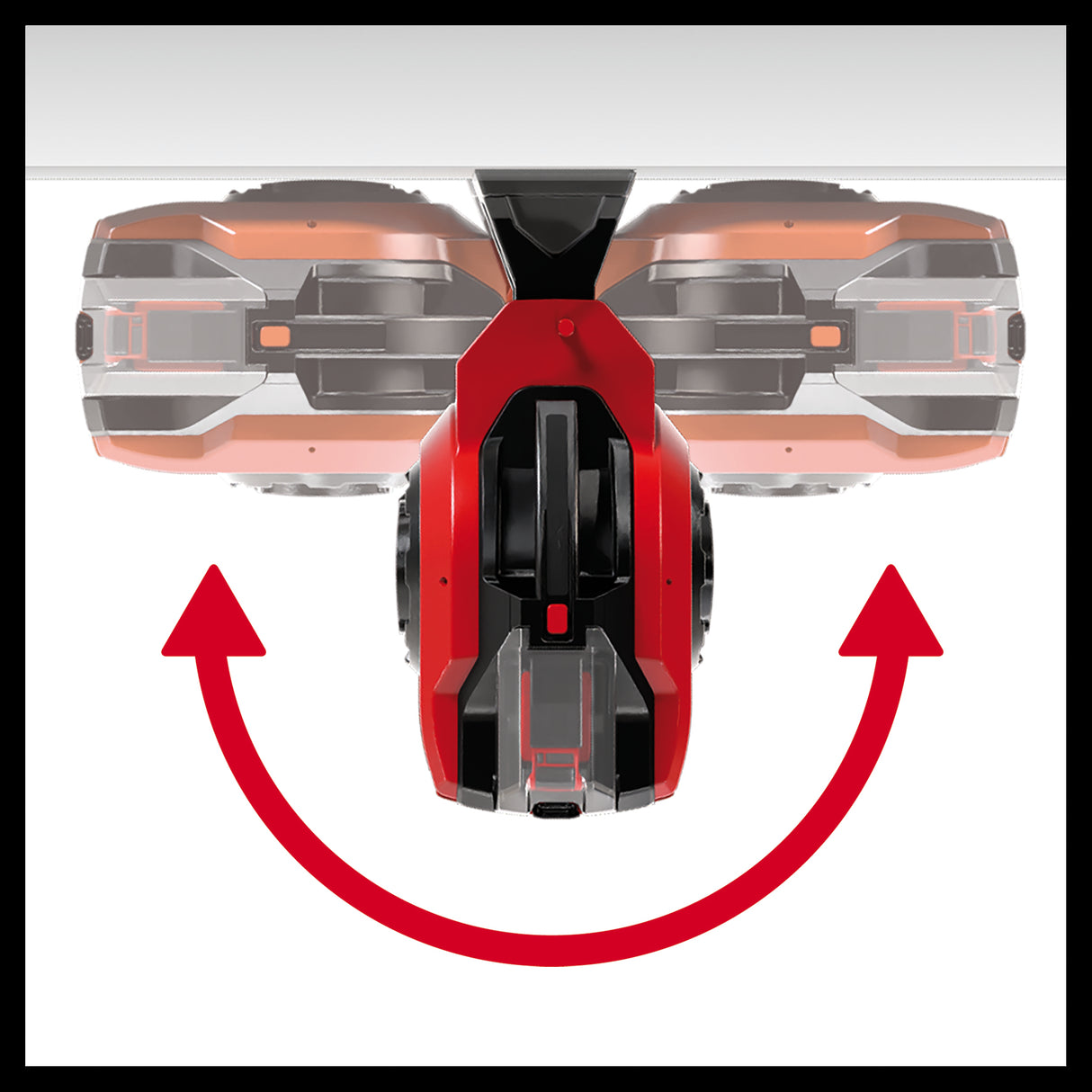 Einhell akkus tömlődob GE-HR 18/30 WH Li-Solo (18 V, automatikus tömlőfeltekercselés, 180°-os forgatás, fali tartó, 1,5 m-es csatlakozótömlő, akkumulátor és tömlő nélkül)