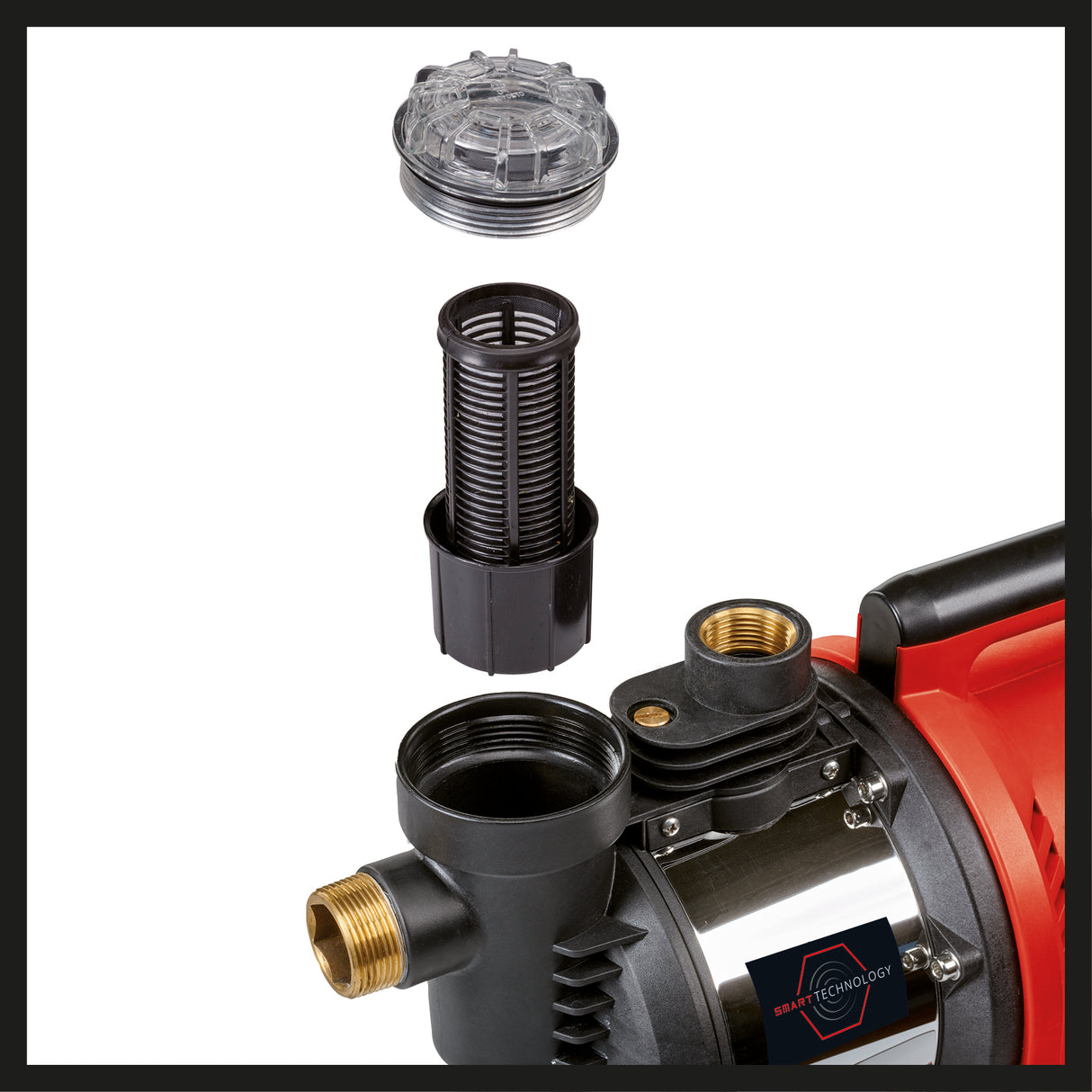 Einhell GE-AW 1144 SMART automata kerti szivattyú, alkalmazásvezérlés, mesterséges intelligencia öntözés + időjárási adatok, áramlási sebesség 4400 l/h, maximális szállítási magasság 48 m, előszűrő