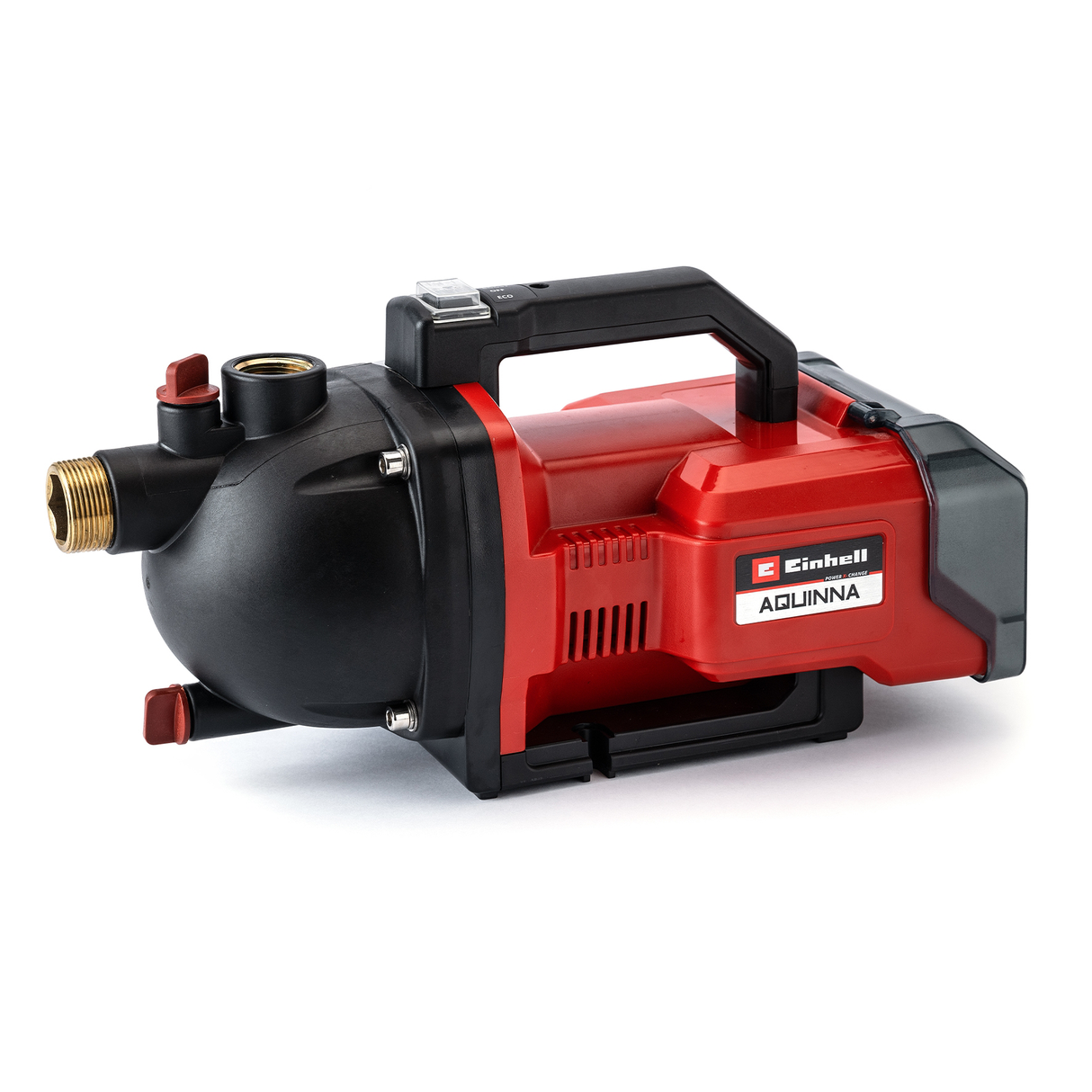 Einhell AQUINNA 36/30 Power X-Change akkus kerti szivattyú, 2x 18 V, 2 sebességes ECO kapcsoló, vízbetöltő és vízleeresztő csavar, hővédelem, hordozófogantyú