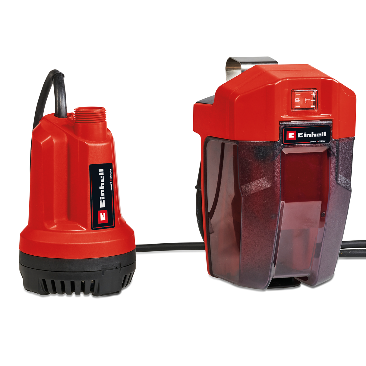 Einhell GE-SP 18 Li-Solo Power X-Change akkus tisztavíz-szivattyú (Li-ion, 18 V, maximális magasság akár 8 m, max. 5000 l/h, 5 m csatlakozókábel, akkumulátor és töltő nélkül)