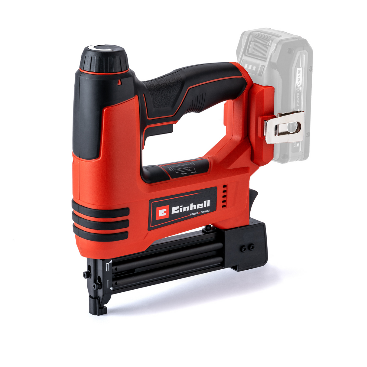 Einhell TE-CN 18 Li-Solo Power X-Change akkus tűzőgép és szegezőpisztoly (Li-ion, 18V, max. 20 lövés percenként, 300 szöggel, 300 kapoccsal, akkumulátor és töltő nélkül)