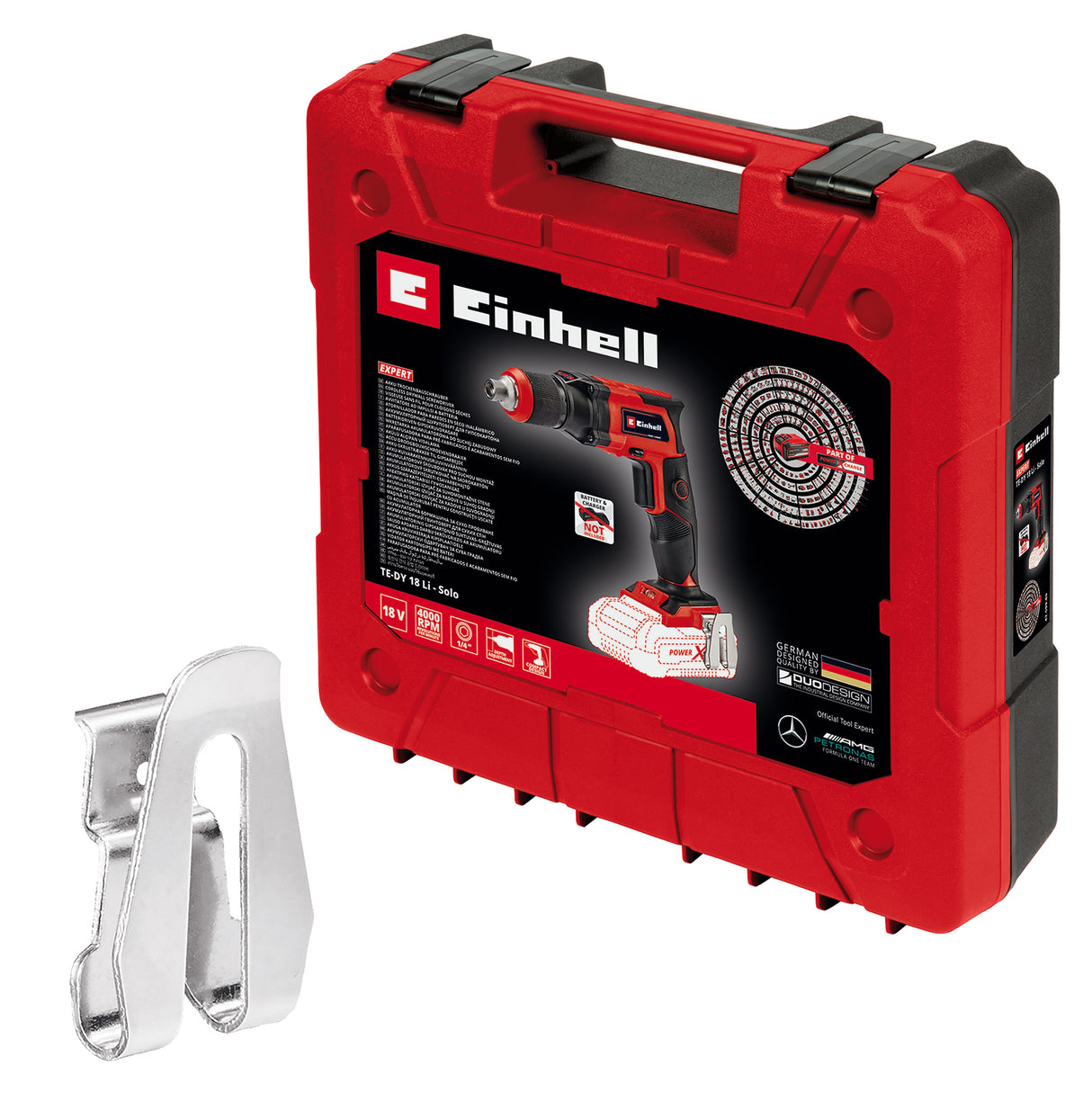 Einhell TE-DY 18 Li-Solo Power X-Change akkus gipszkarton csavarhúzó (lítium-ion, 18 V, 4000 fordulat/perc, mélységütköző, folyamatos működés, akkumulátor és töltő nélkül, elektronikai dobozban)
