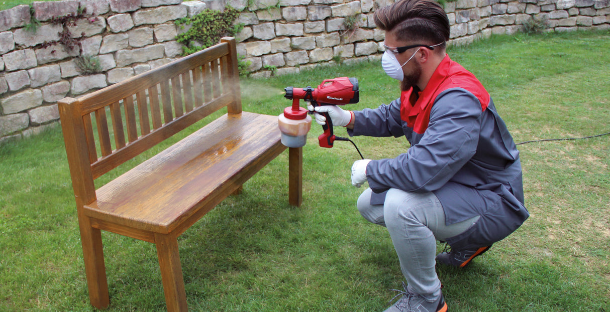 Sistem electric de pulverizare a vopselei Einhell TC-SY 500 P (500 W, pentru suprafete de lucru mici si medii, pentru lacuri si glazuri, reglare debit vopsea