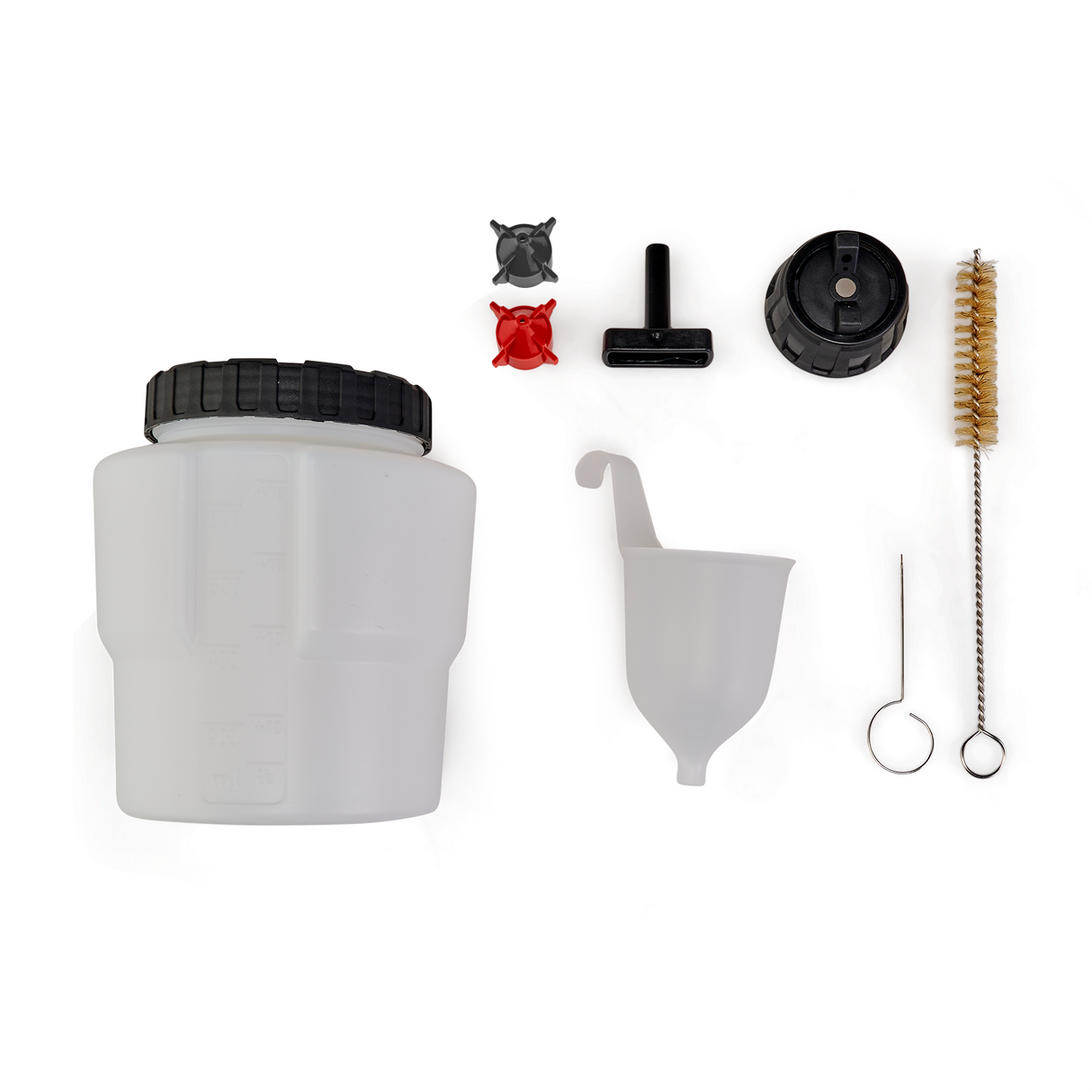 Pistol de vopsit pe acumulator Einhell TC-SY 18/60 Li-Solo Power X-Change (Li-ion, 18V, debit 650 ml/min, recipient vopsea 800 ml, incl. duza de 2,0 mm si 2,5 mm, furnizat fara acumulator sau incarcator