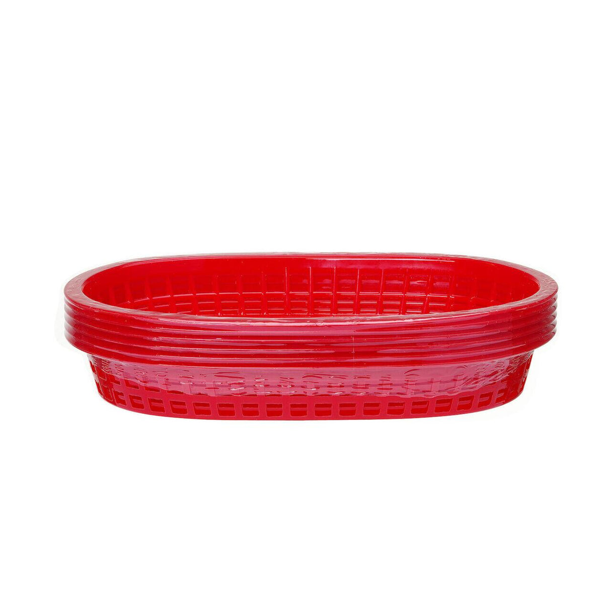 Cos de paine oval, Hendi, Rosu, 6 buc, 275x175x(H)38mm