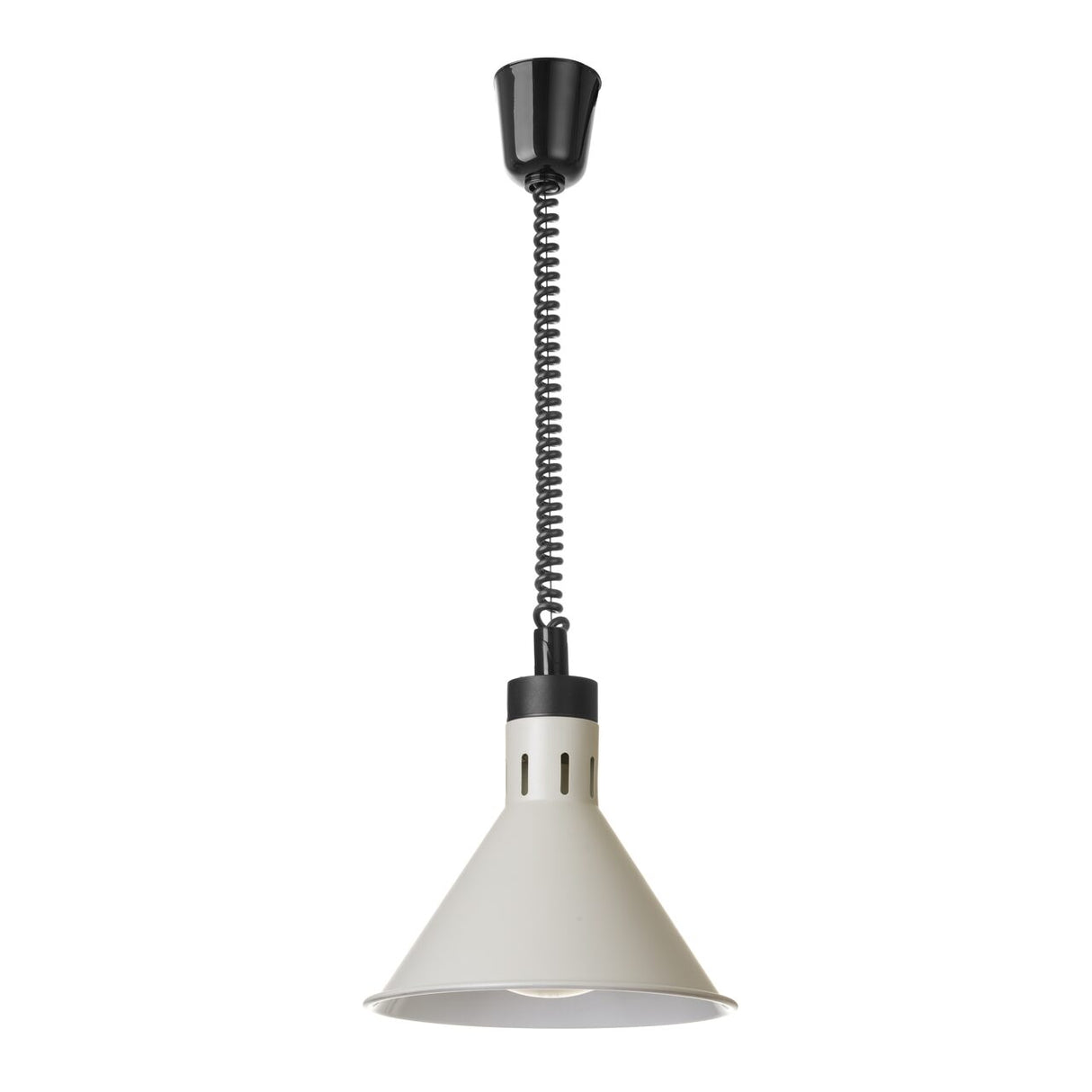 Lampa de caldura conica, HENDI, alba, diamaetru 275x(H)250mm, 230V/250W