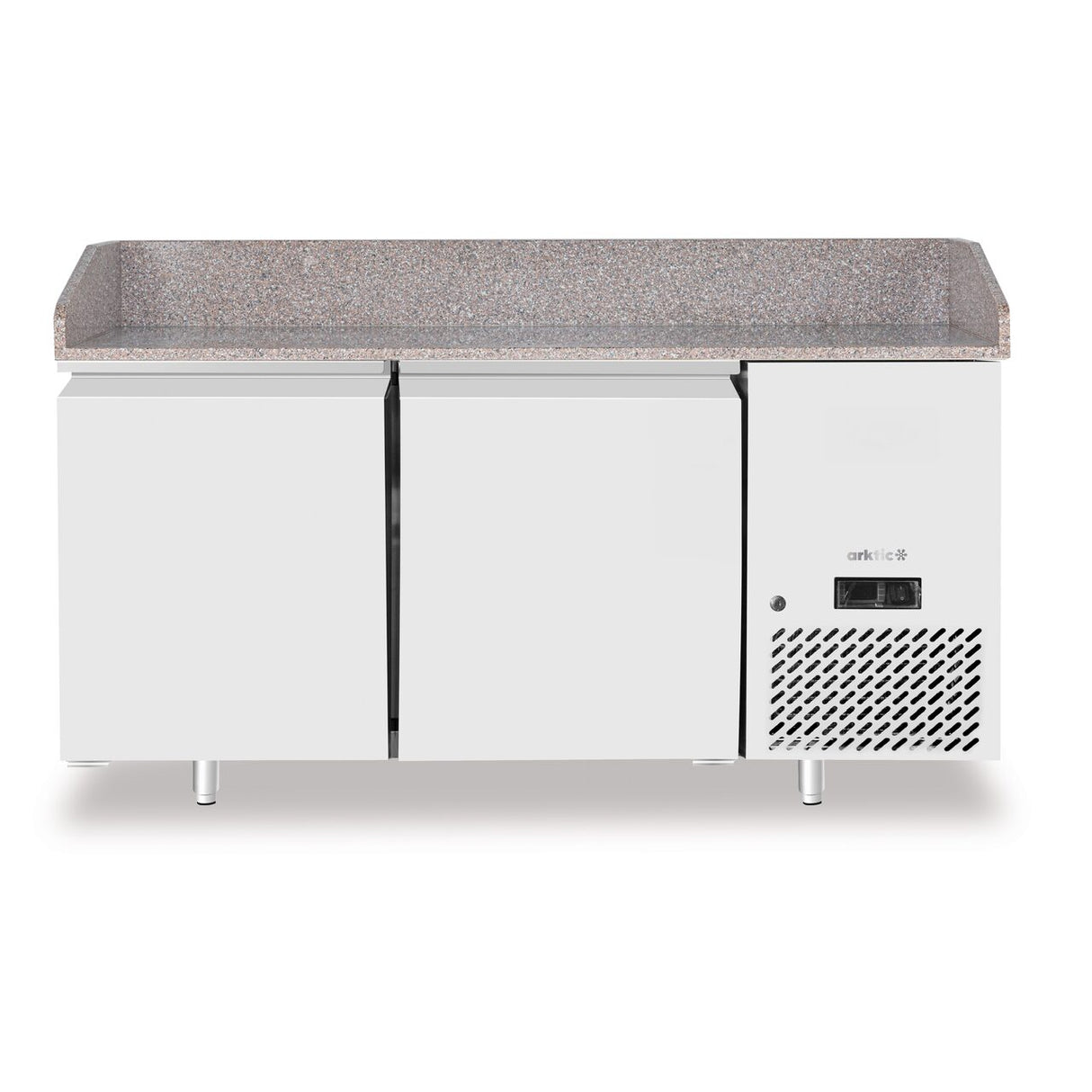 Masa racire pt pizza, blat de granit, 2 usi., Arktic, 250L, 230V/250W, 1510x800x(H)875mm