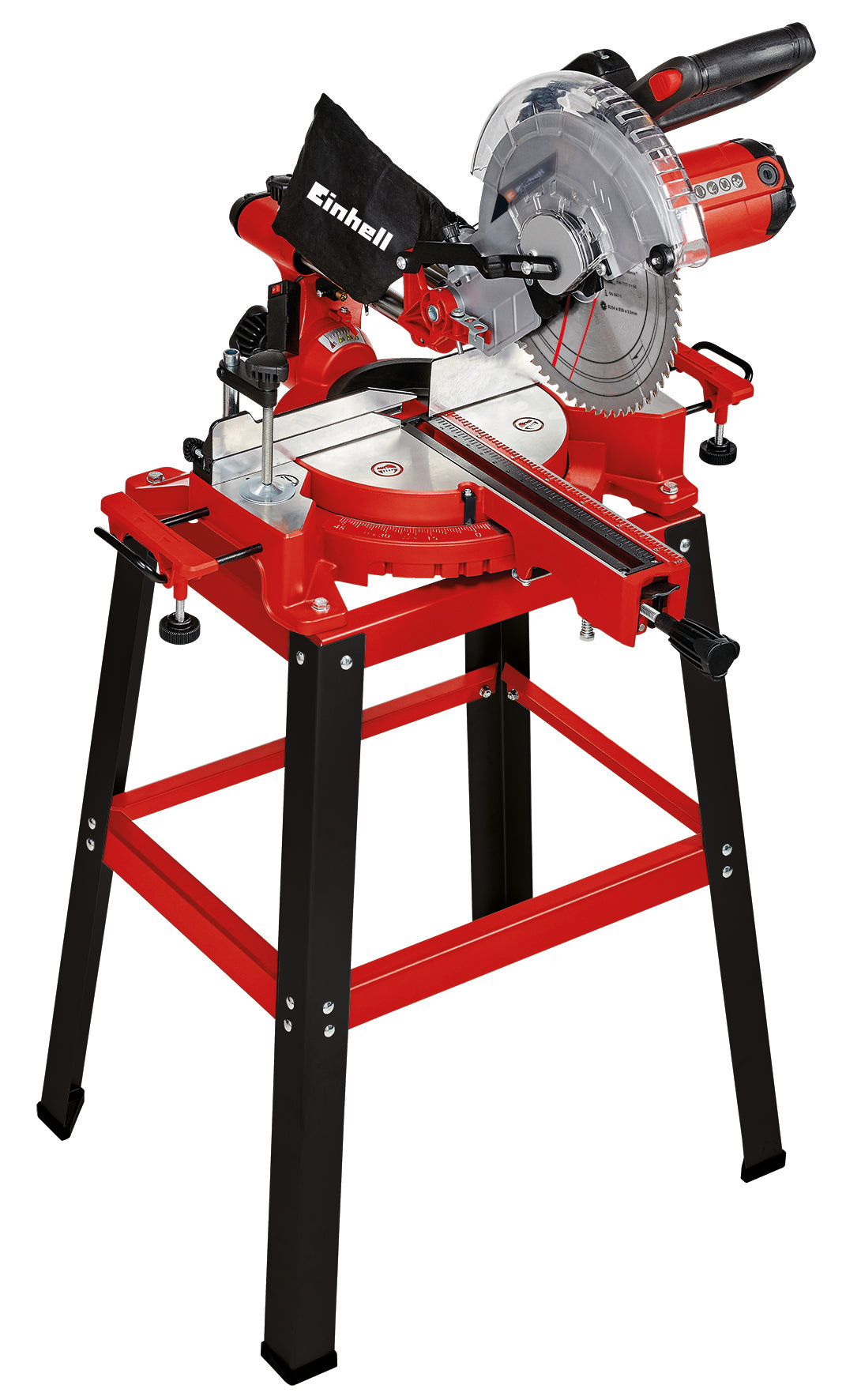 Einhell körfűrész TC-SM 2531/2 U, 1900 W, 4800 fordulat/perc, fűrészlap Ø254 x Ø30 mm, lézer, összecsukható fűrészfej, HM fűrészlappal együtt